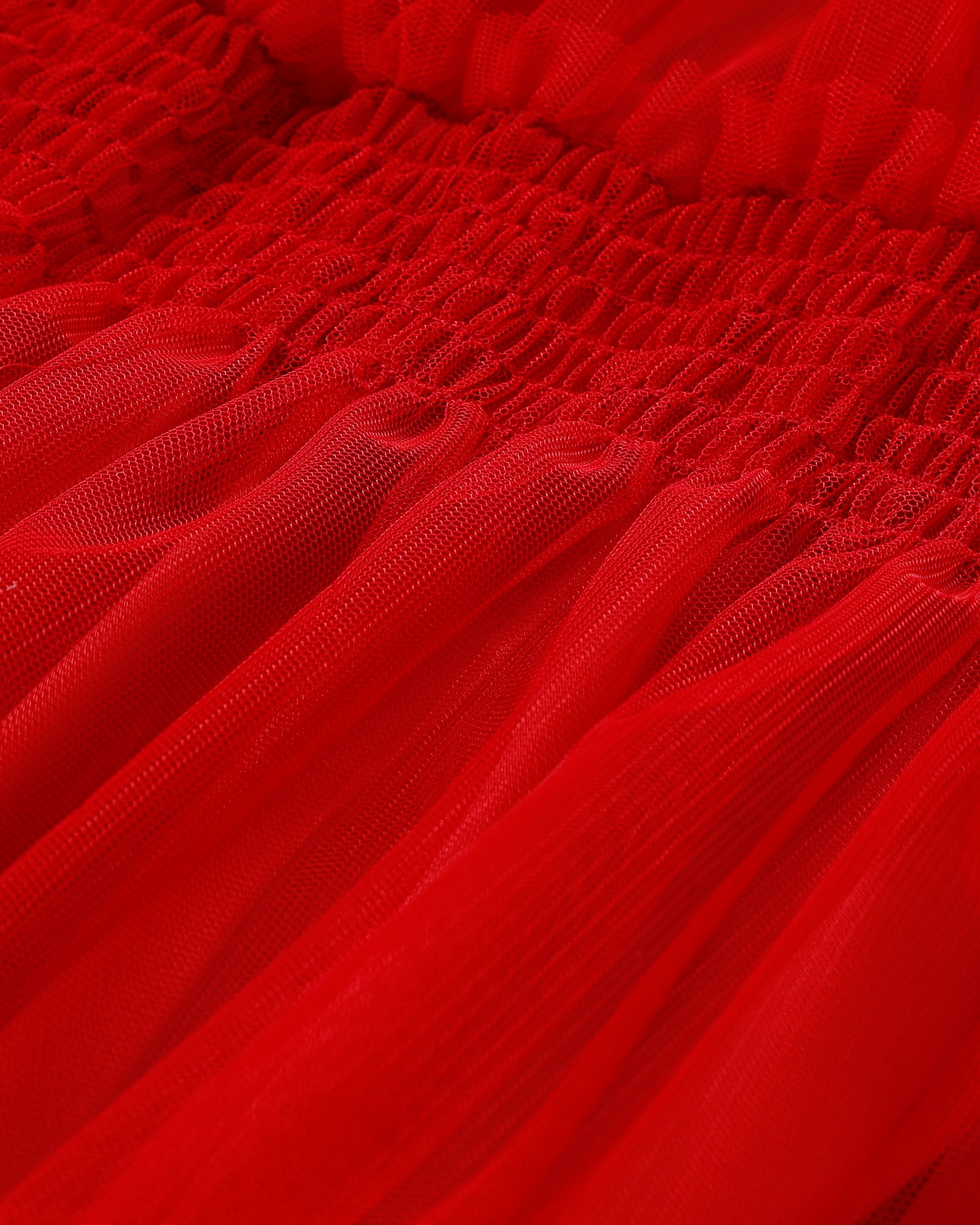 Shirring tulle skirt (blue / bordeaux)