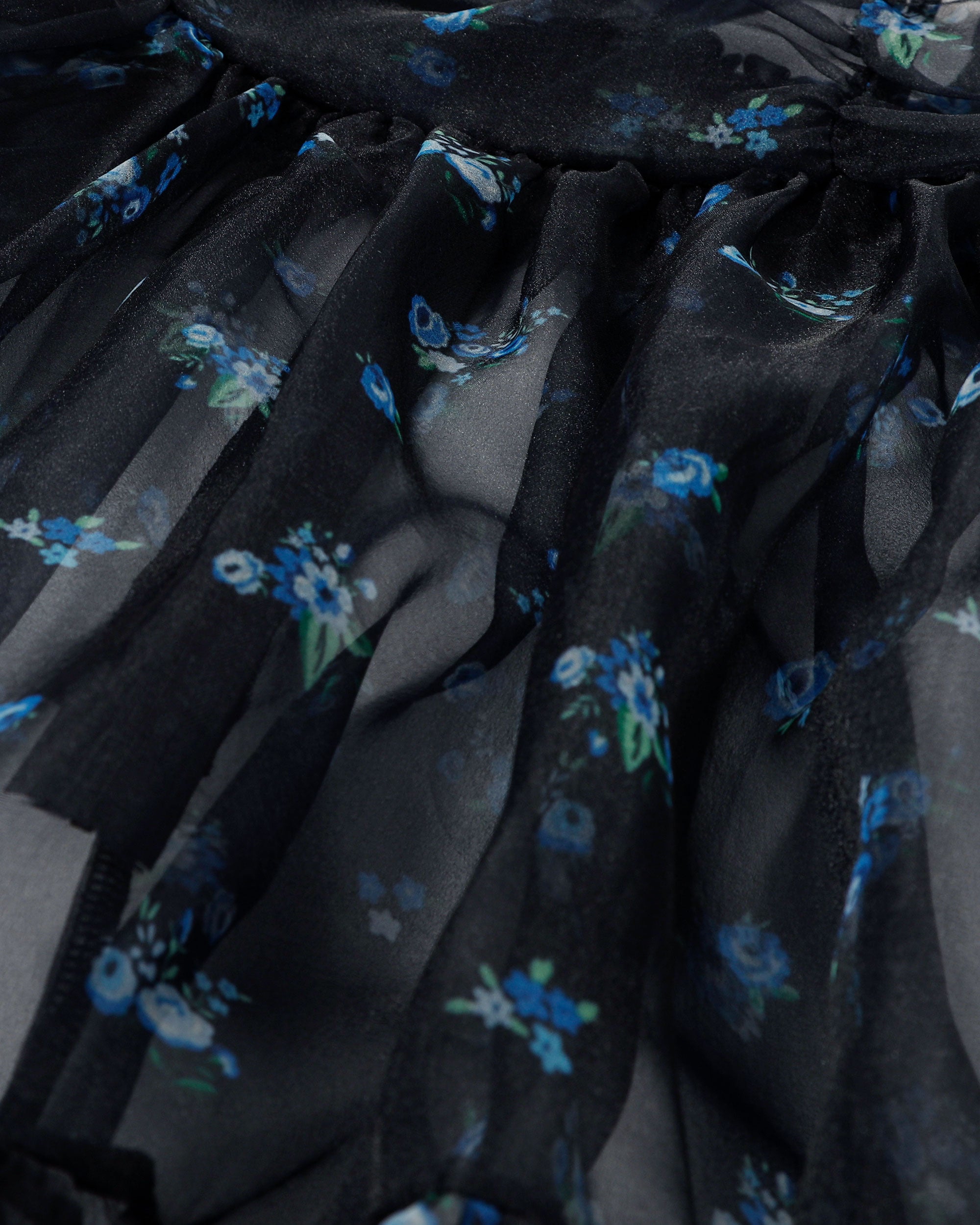 Organdy tiered cami dress (Navy flower)