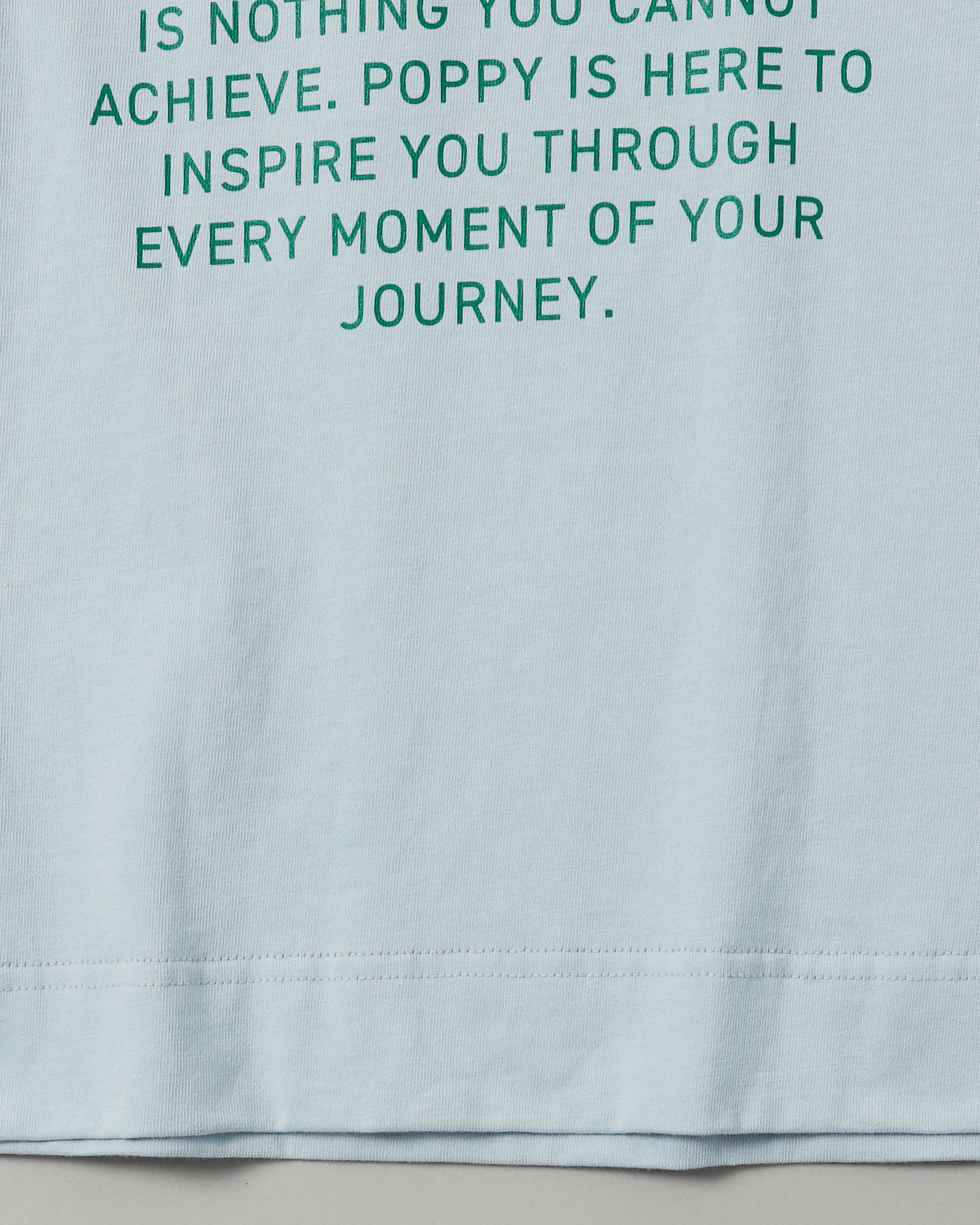 POPPY print long t-shirt (light blue)