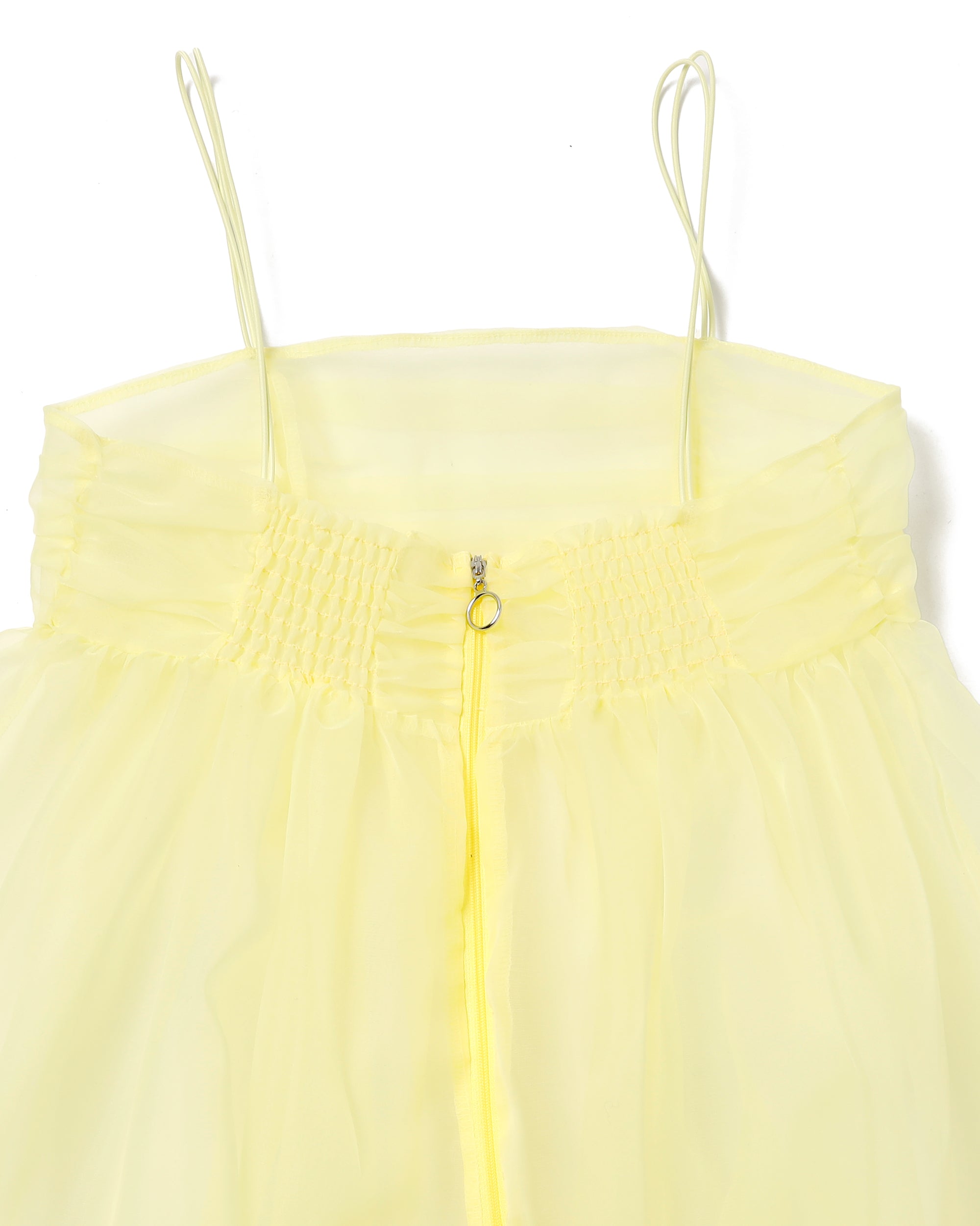 ＊POPPY＊ PEPLUM TULLE BUSTIER (YELLOW) 新品 peplum tulle bustier – Acka online store