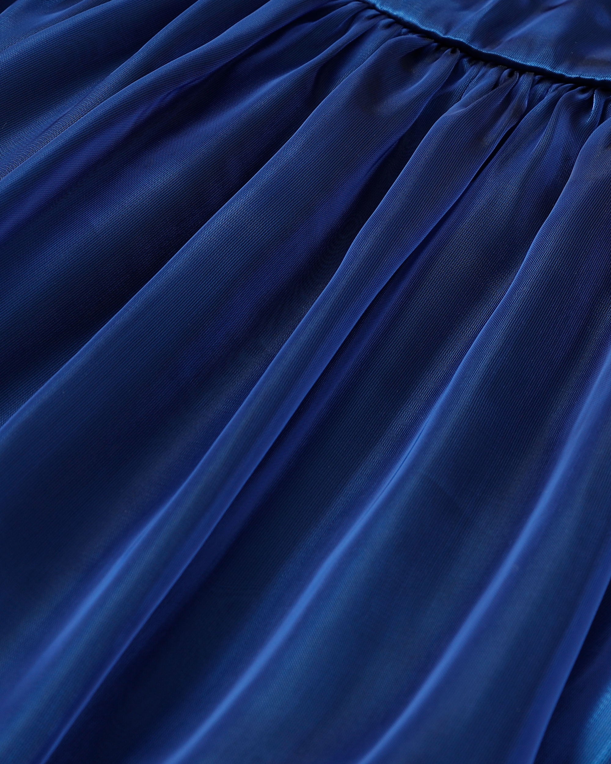 Organdy tiered cami dress (Navy)