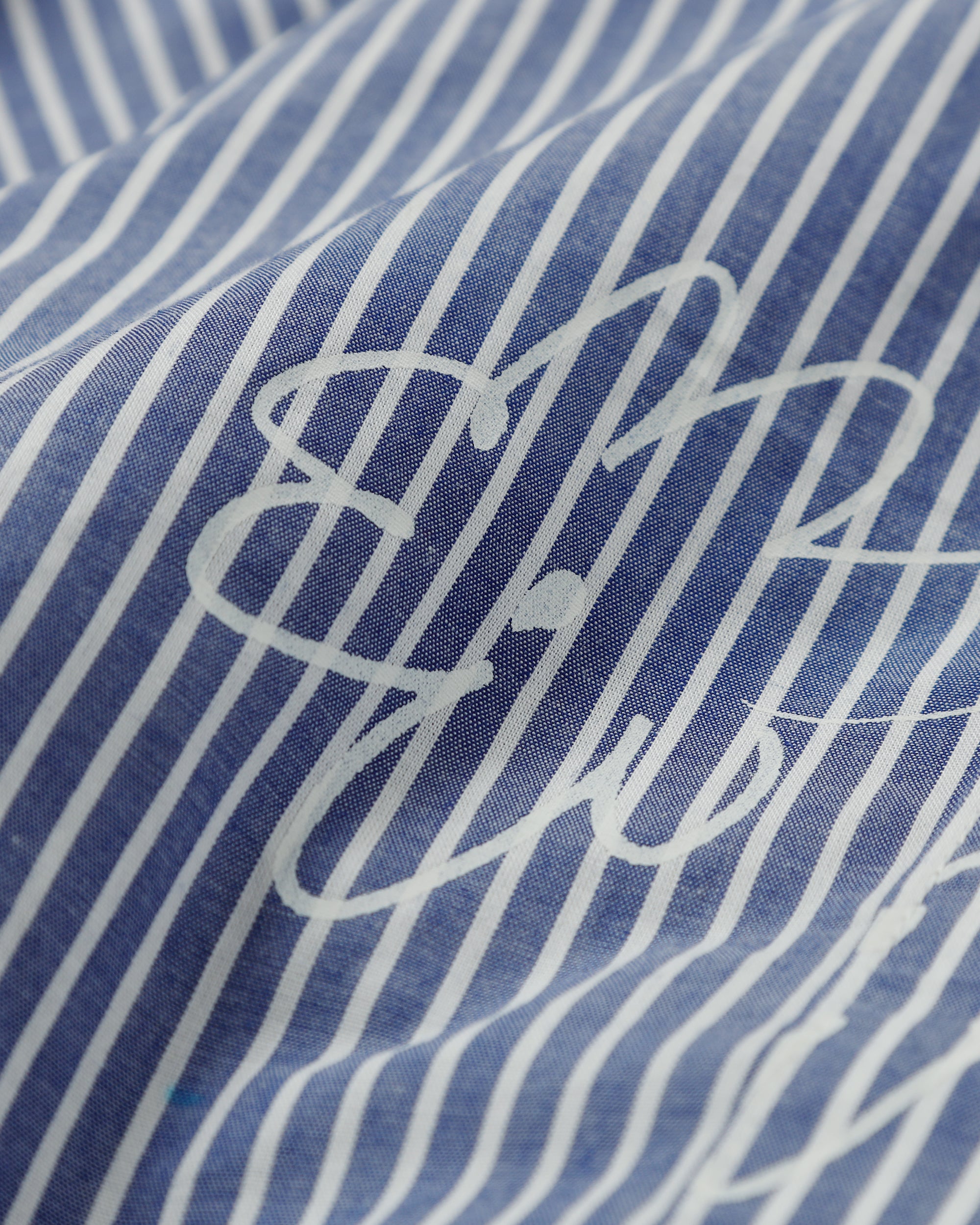 Handkerchief hem tunic (blue stripe flower)