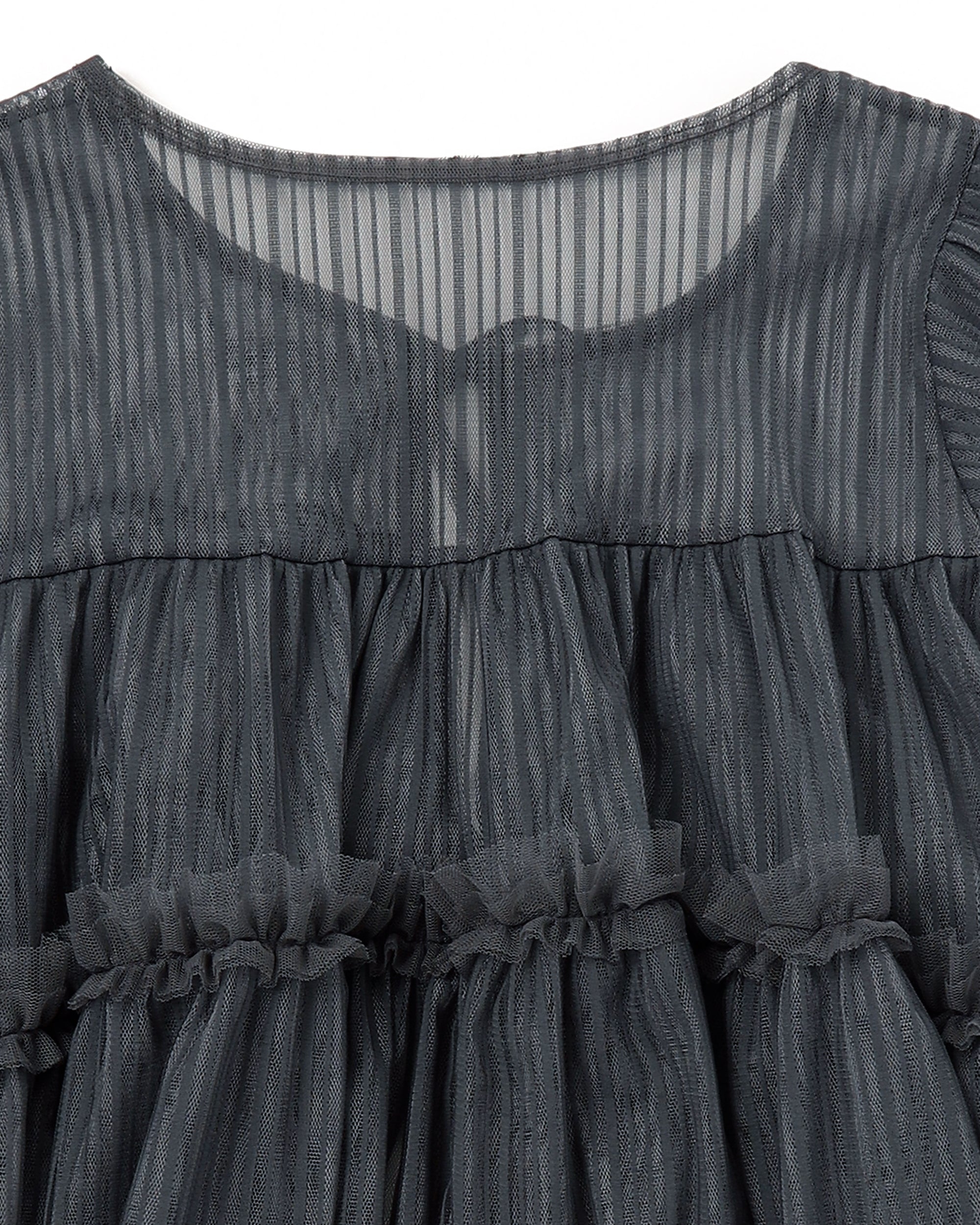 PUFF TIED BOLERO (STRIPE GRAY)