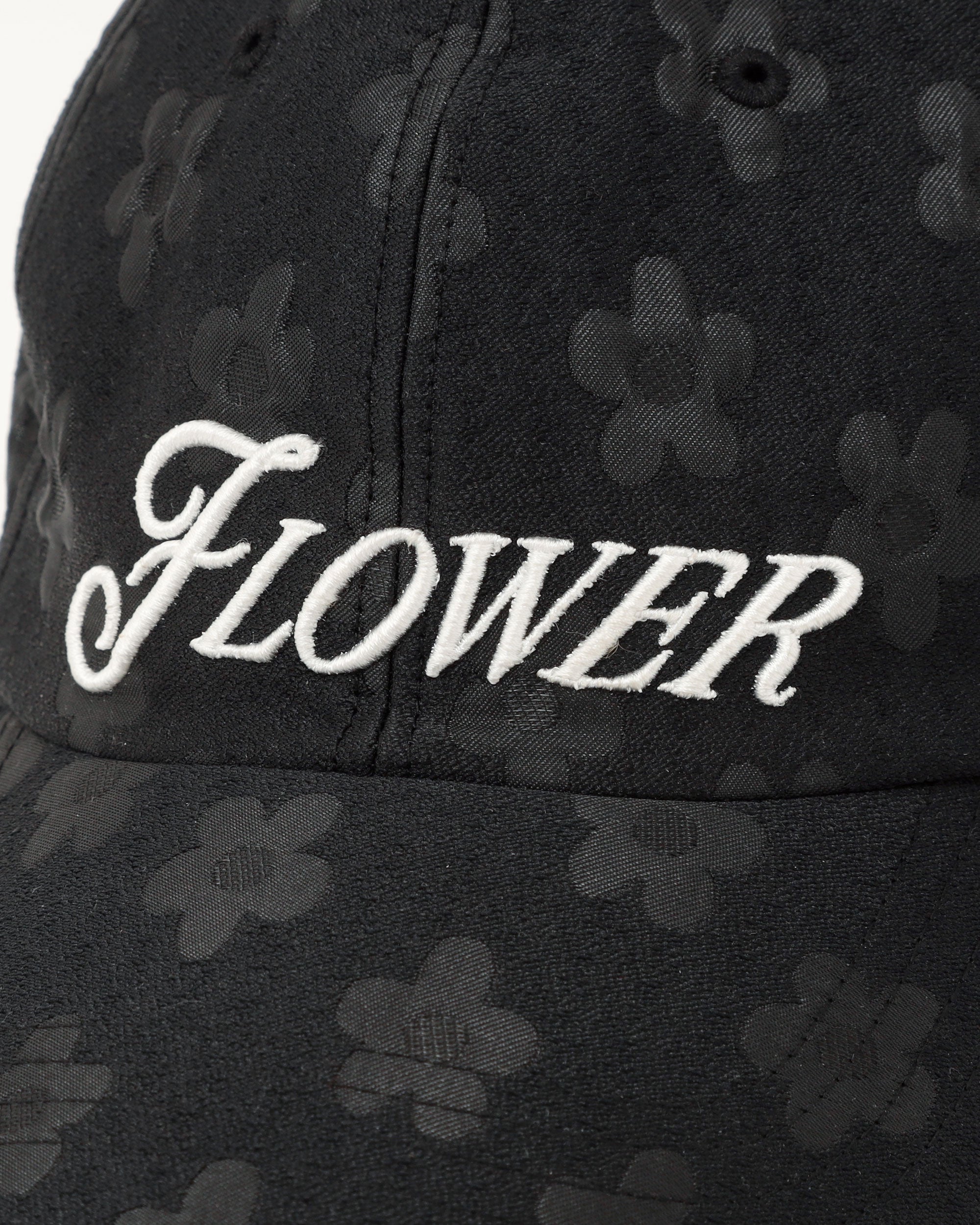 Flower jacquard cap (black)