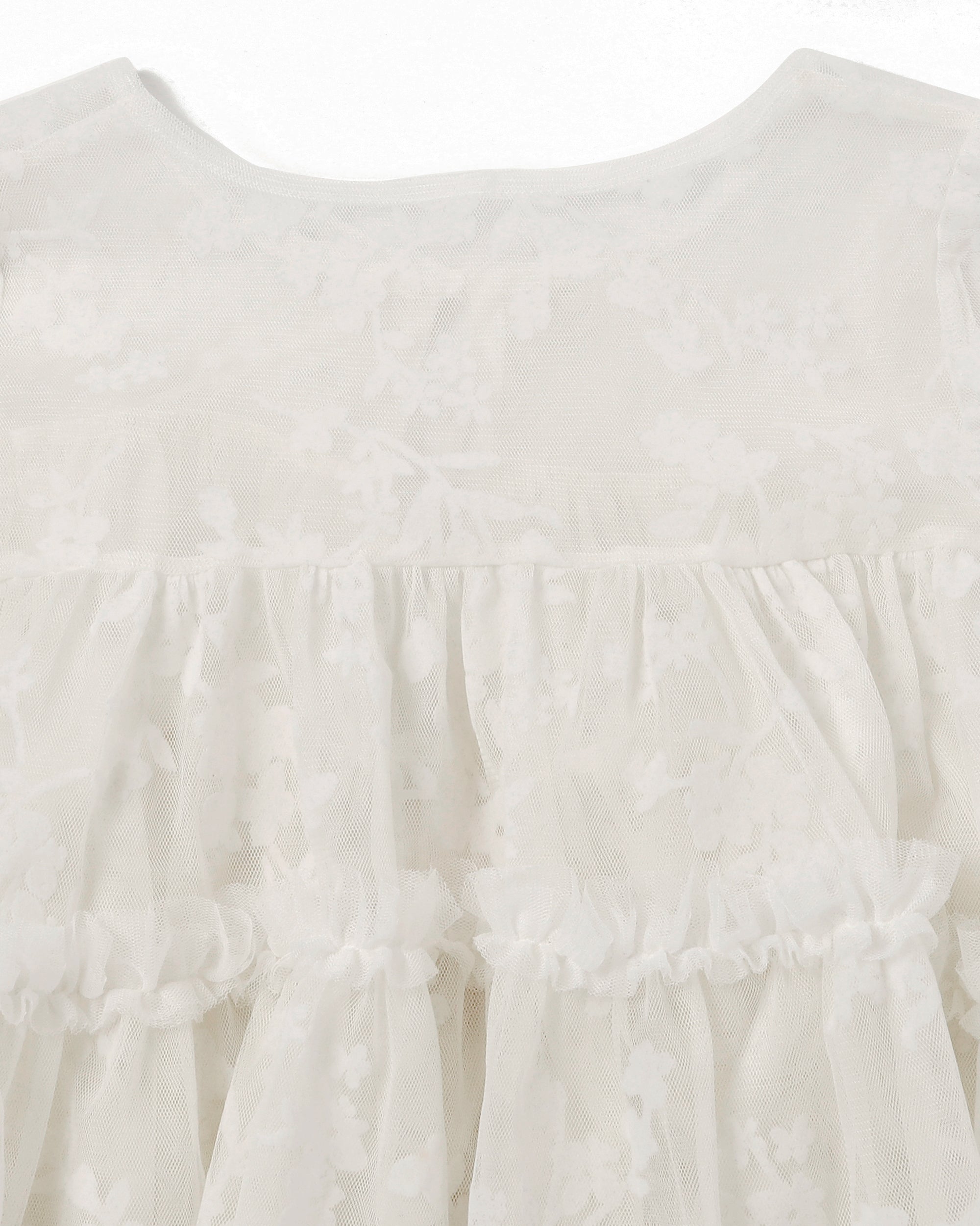 PUFF TIED BOLERO (FLOCKY WHITE)