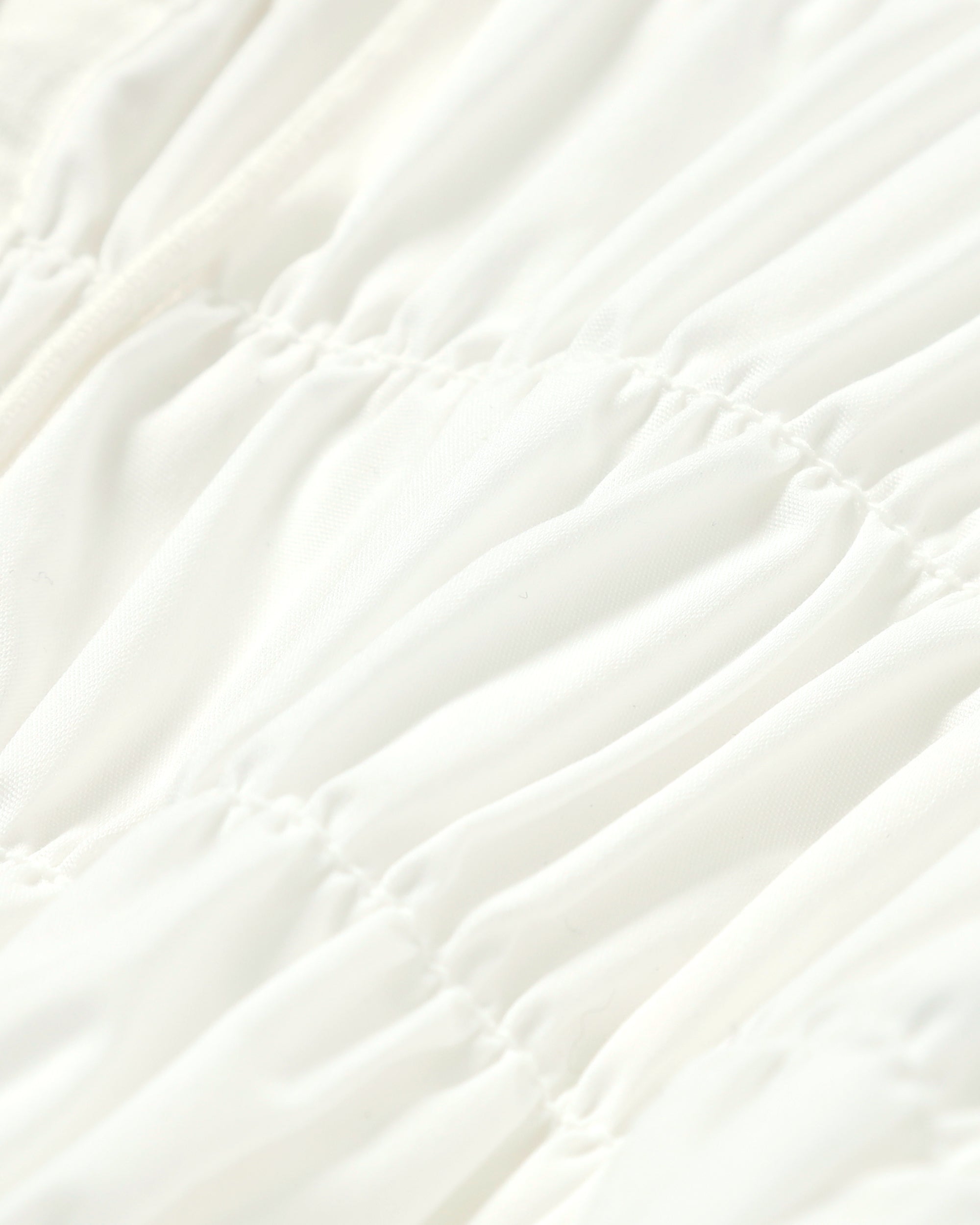 Shirring hoodie shirt (white / blue stripe)