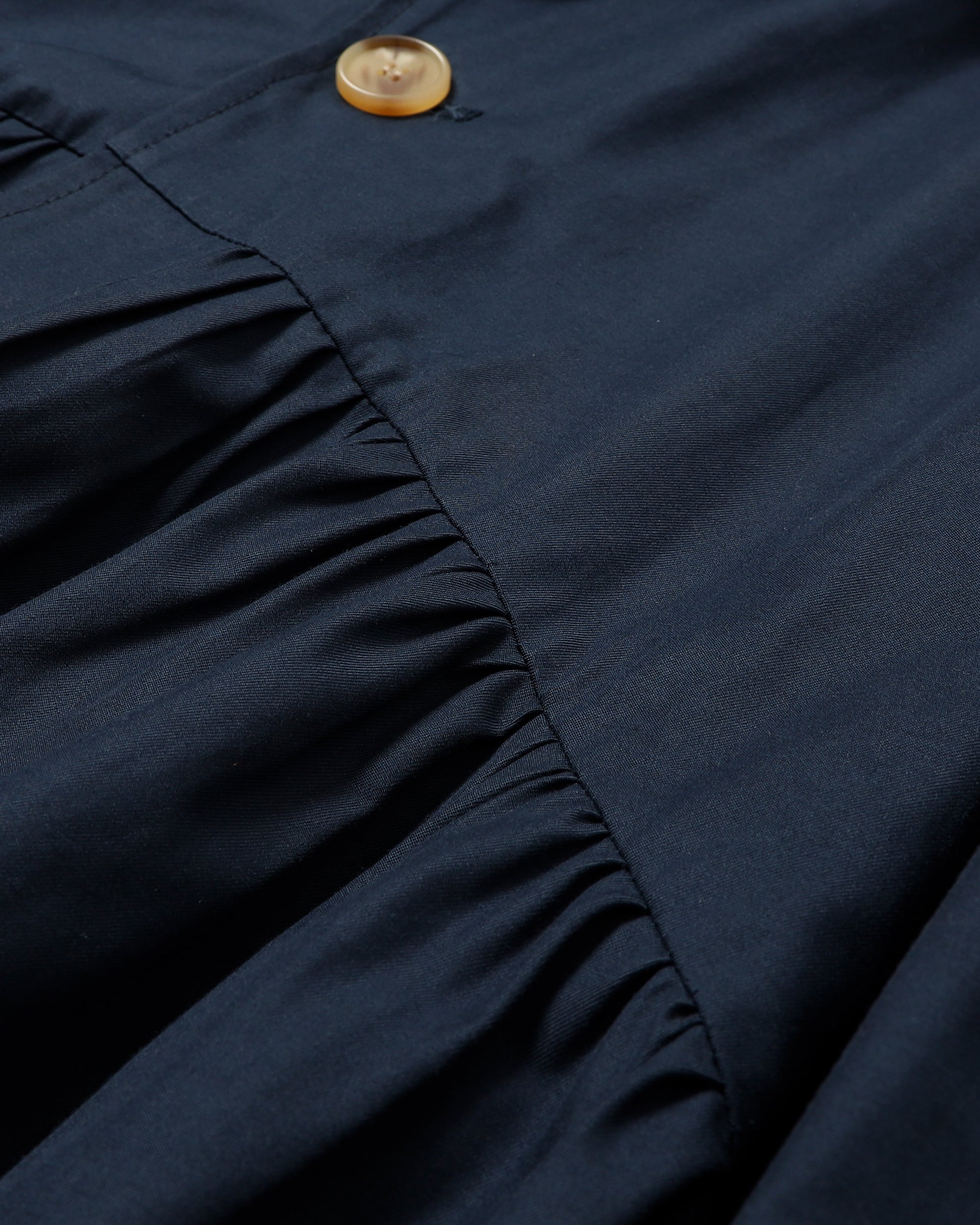 Balloon gather coat (navy)