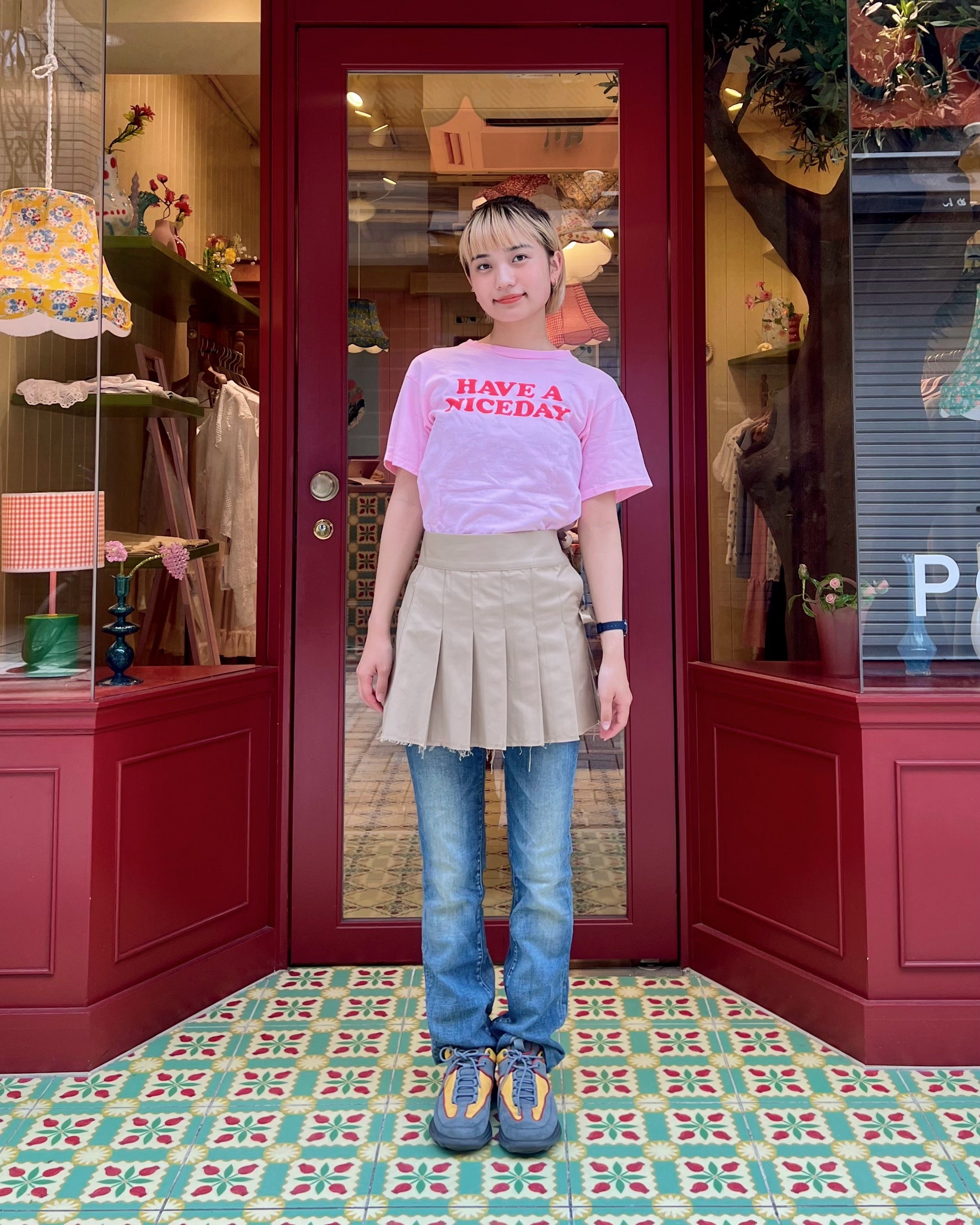 Pleats wrap mini skirts