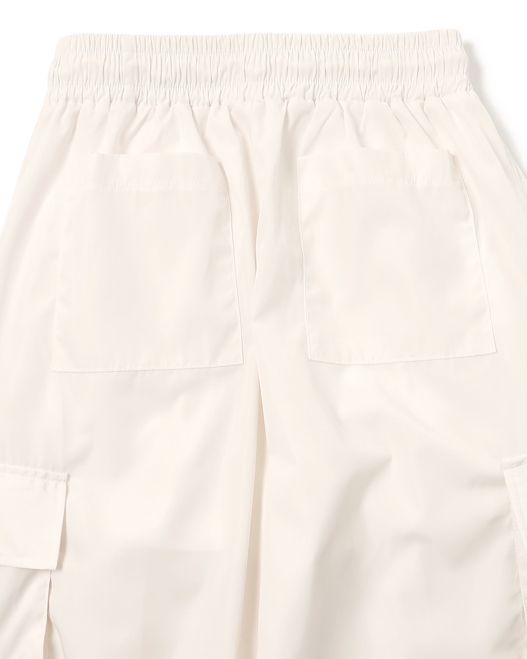 GATHER RIBBON CARGO PANTS (WHITE)