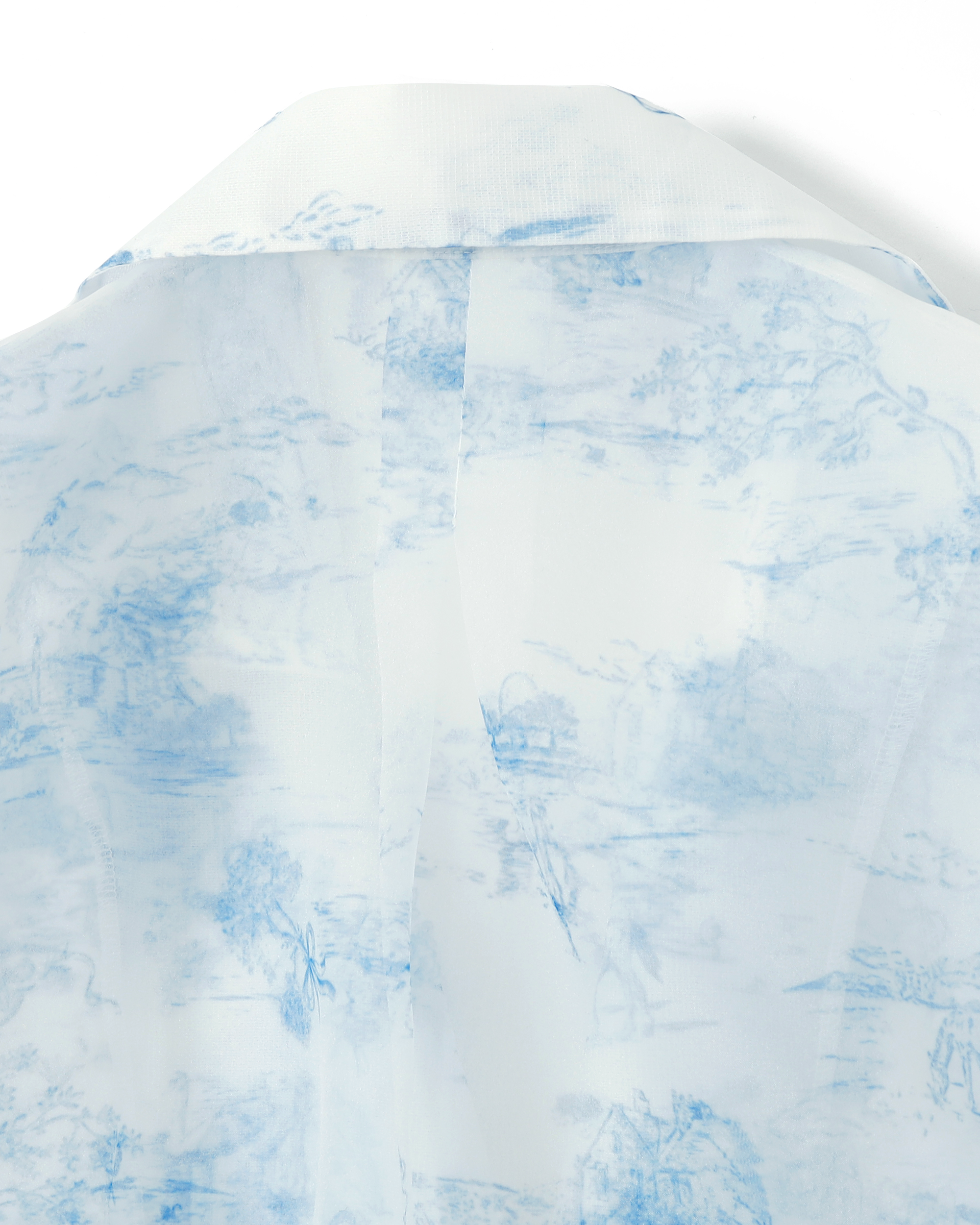 Toile de Jouy organdy dress coat dress