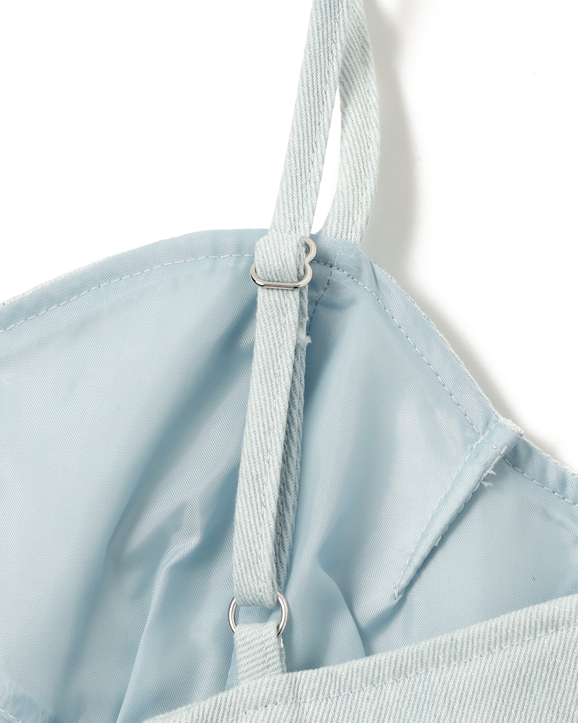 SILVER FLOWER DENIM TUNIC（LIGHT BLUE）