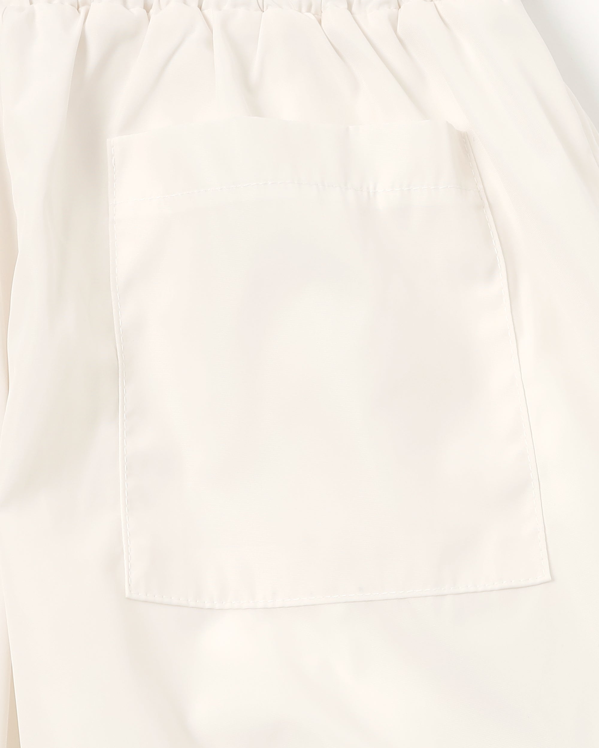 GATHER RIBBON CARGO PANTS（WHITE）