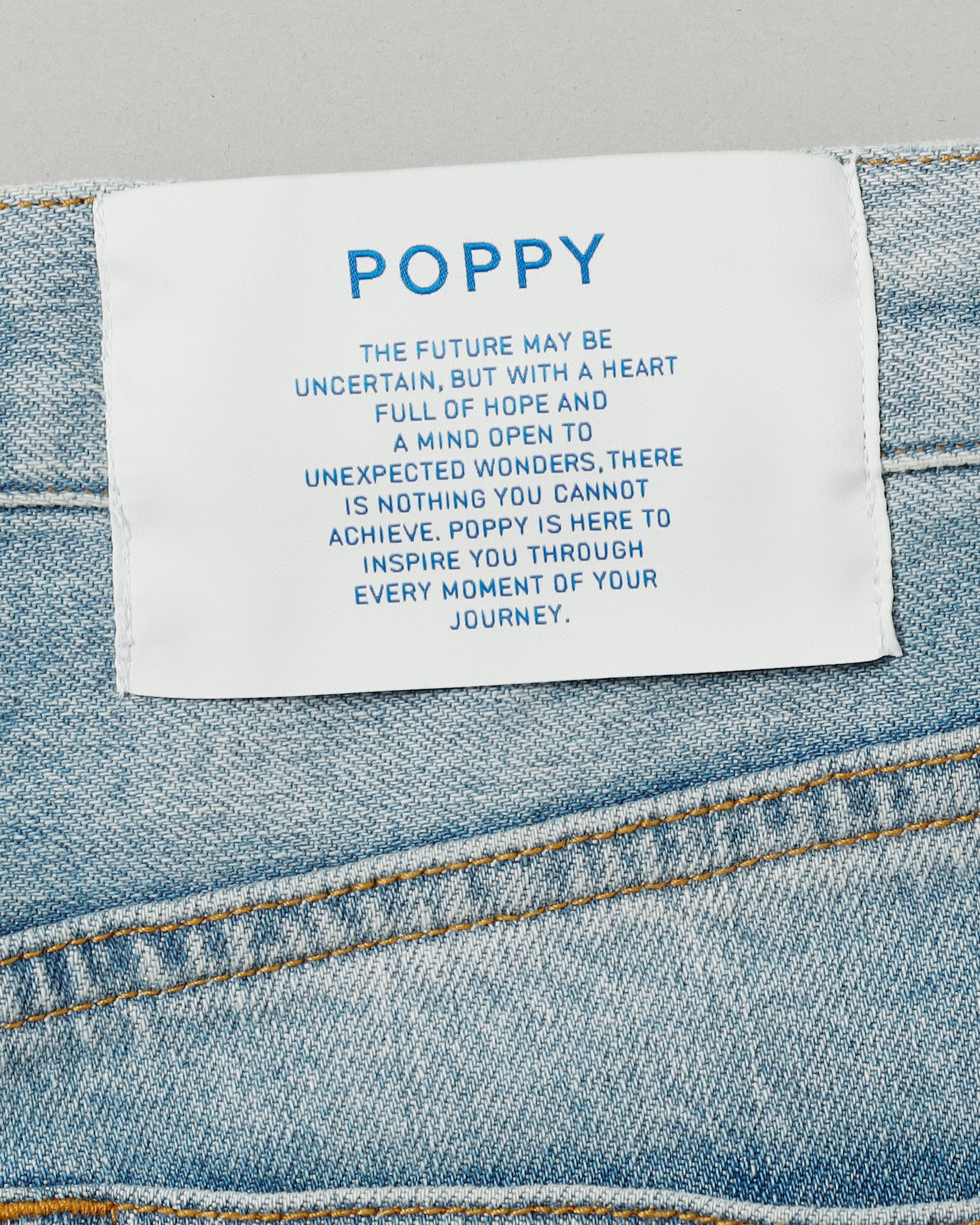 Semi-flare denim pants