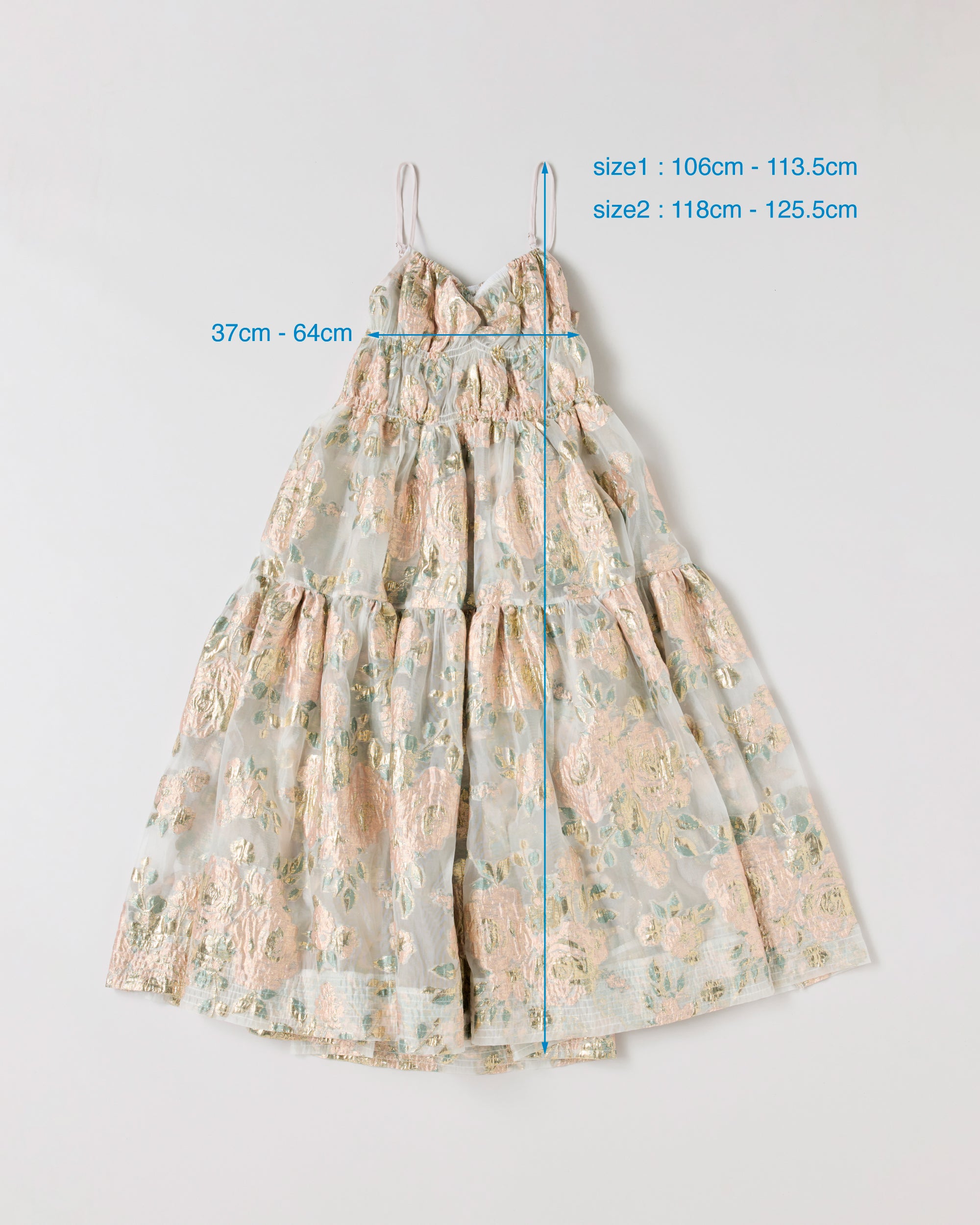 ワンピース Pink poppy gold jacquard cami dress Pink gold jacquard cami dress