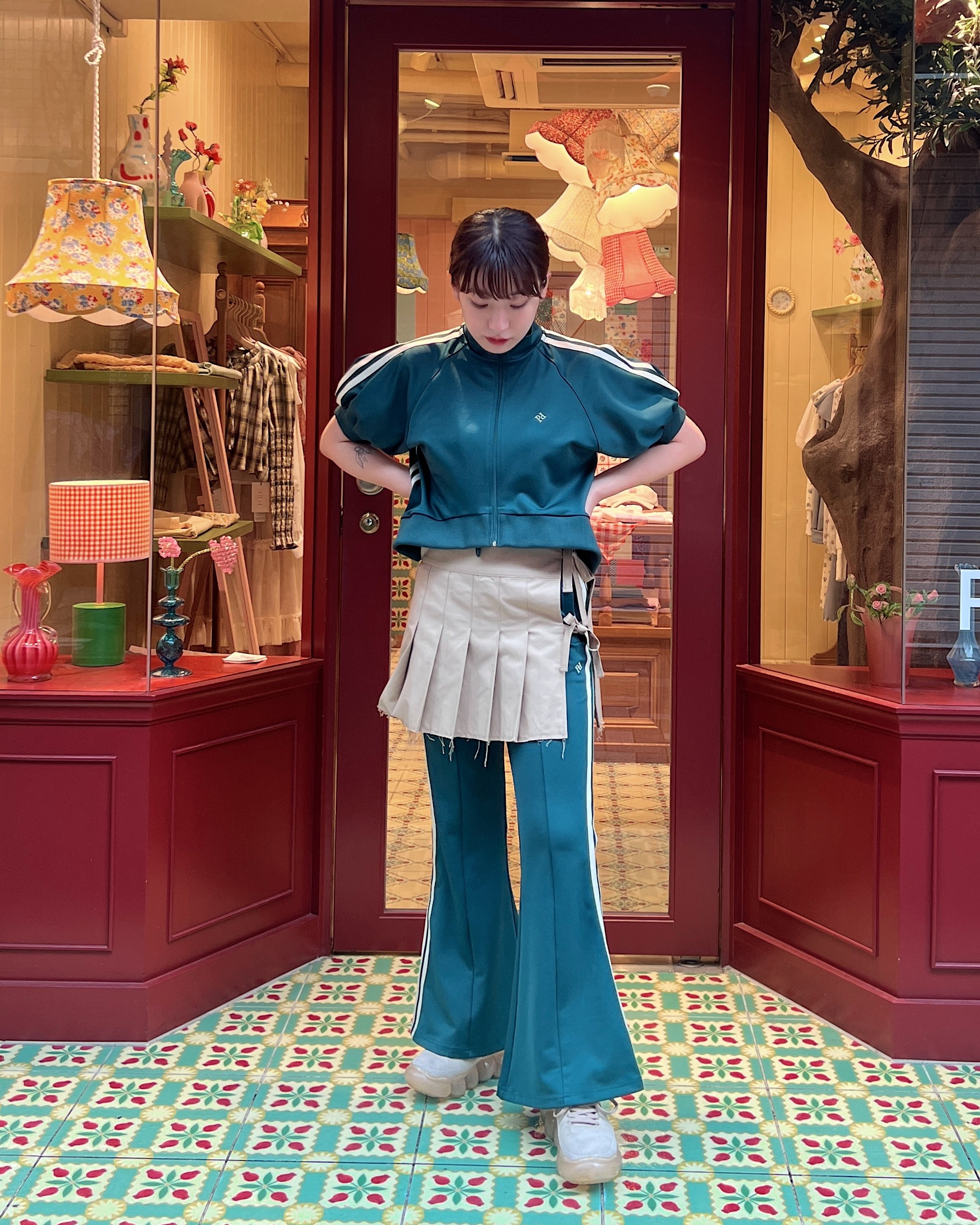 Pleats wrap mini skirts