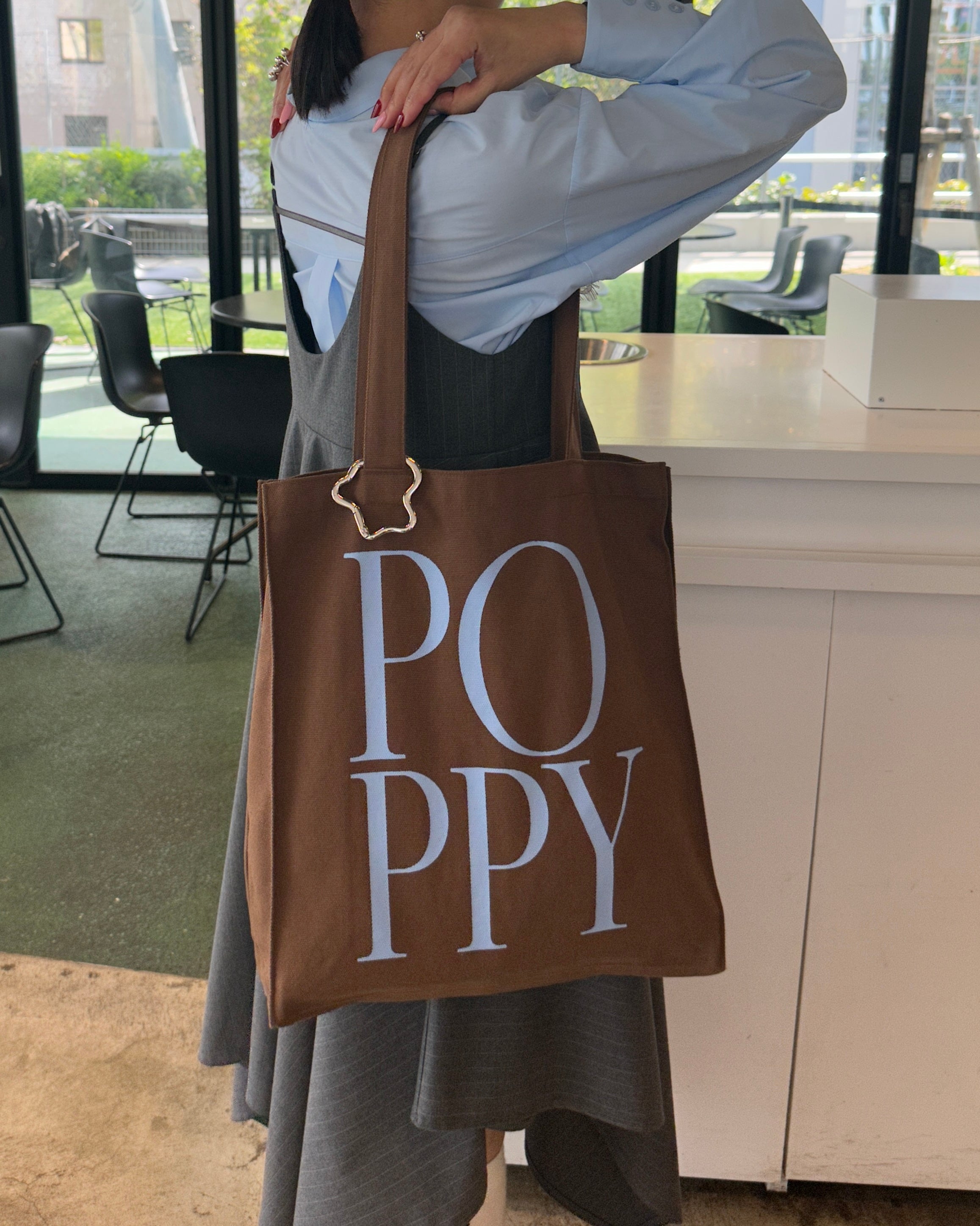 Logo tote bag (brown)