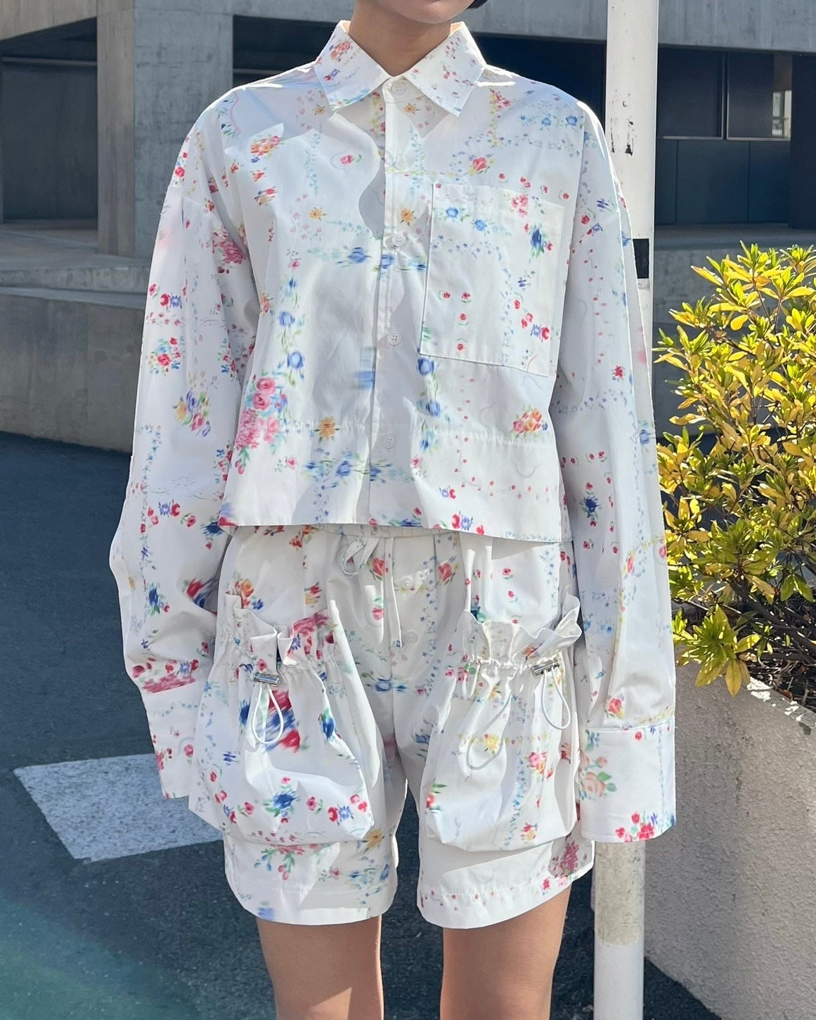 Drawstring pocket short pants (multi)