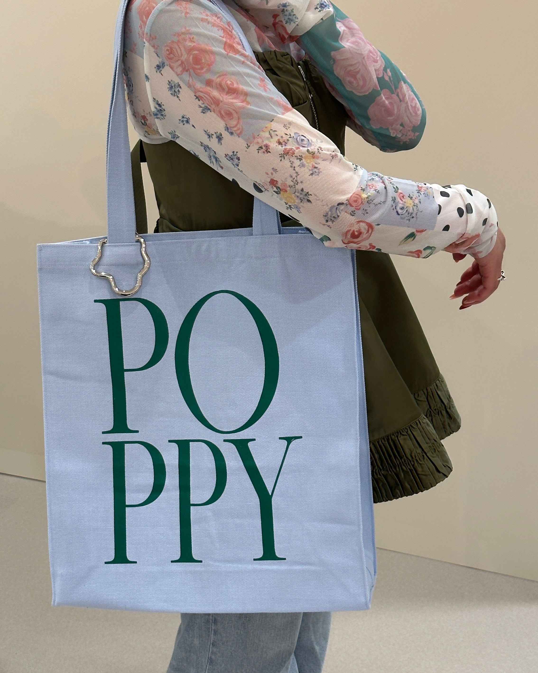 Logo tote bag (blue)