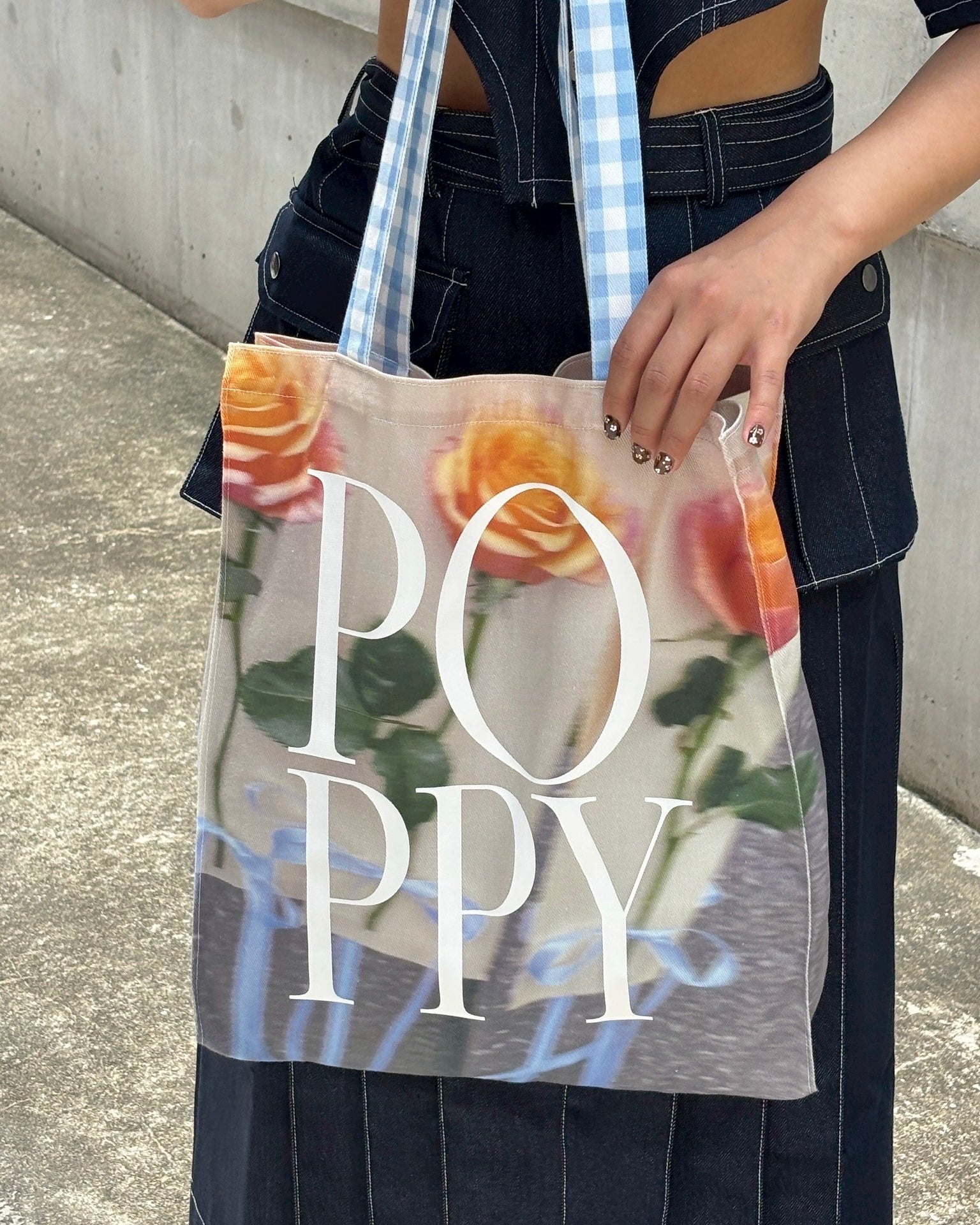 Photo ROSES Blue tote bag