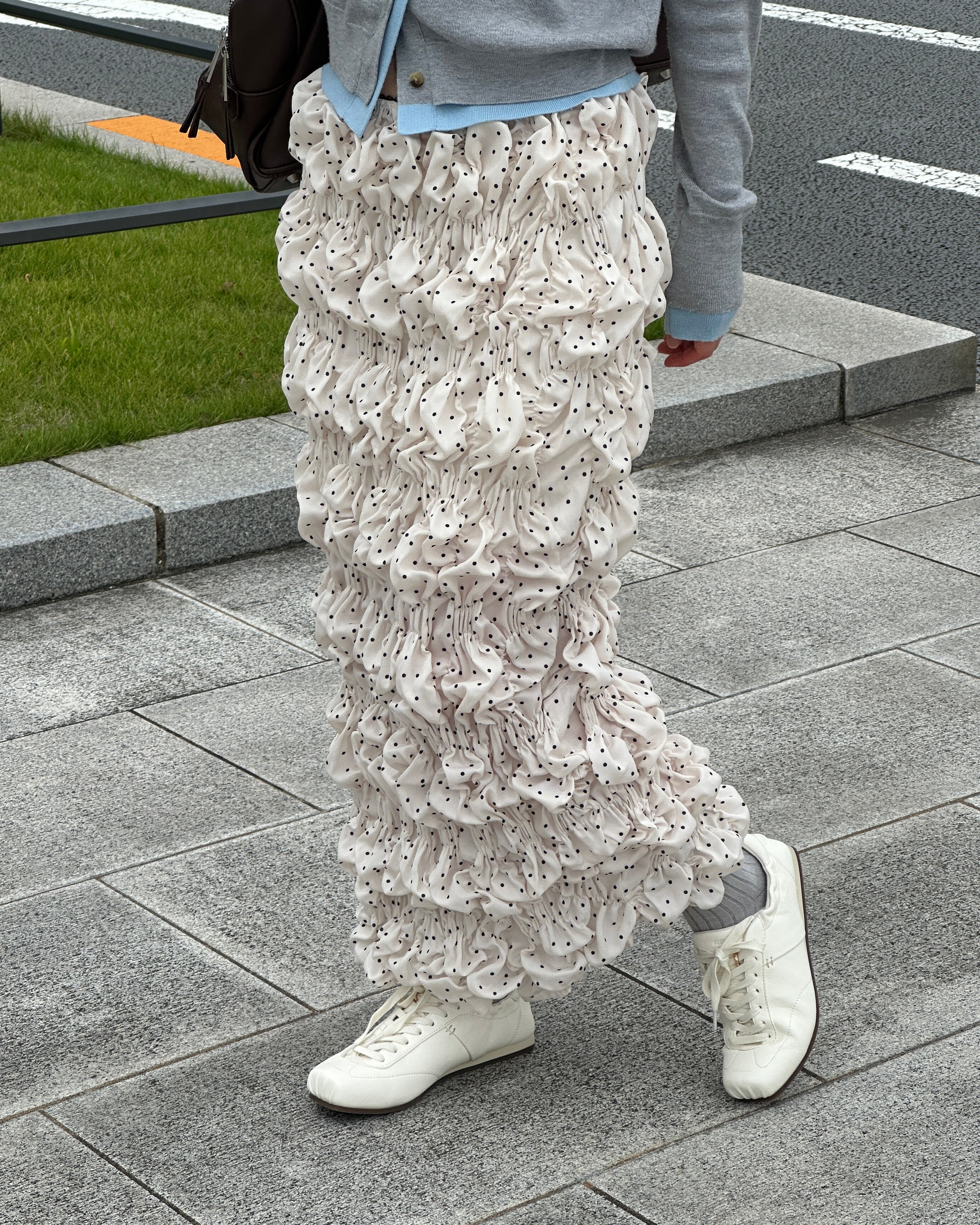 Dot popcorn skirt
