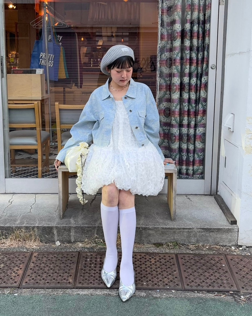 Flower tulle balloon tunic