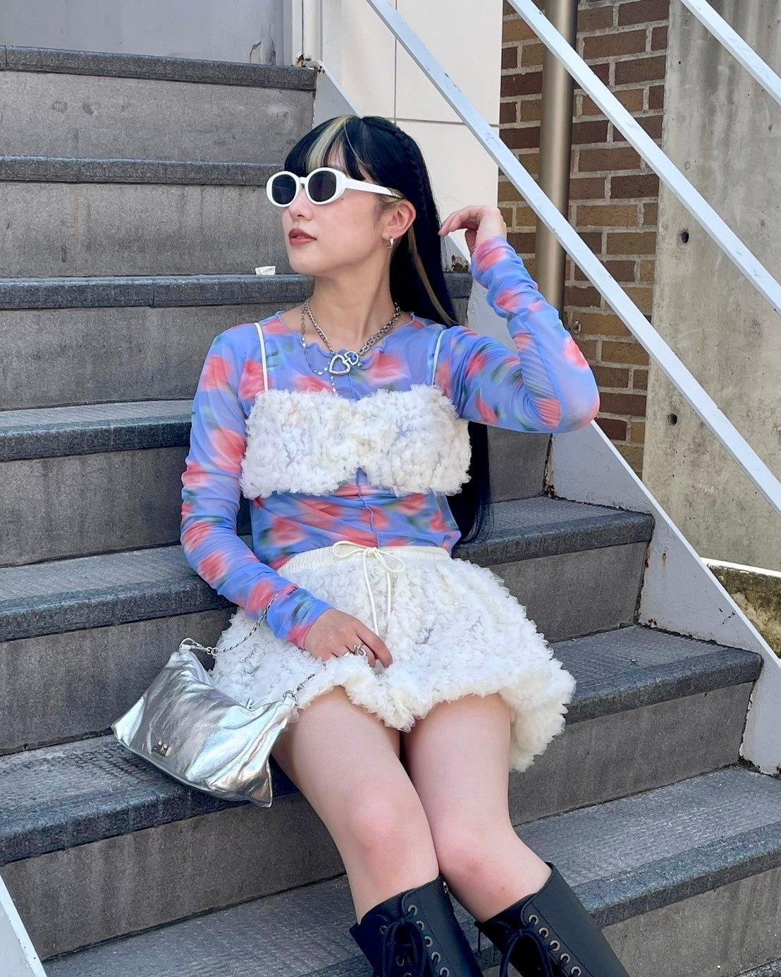 Tulle balloon mini skirt