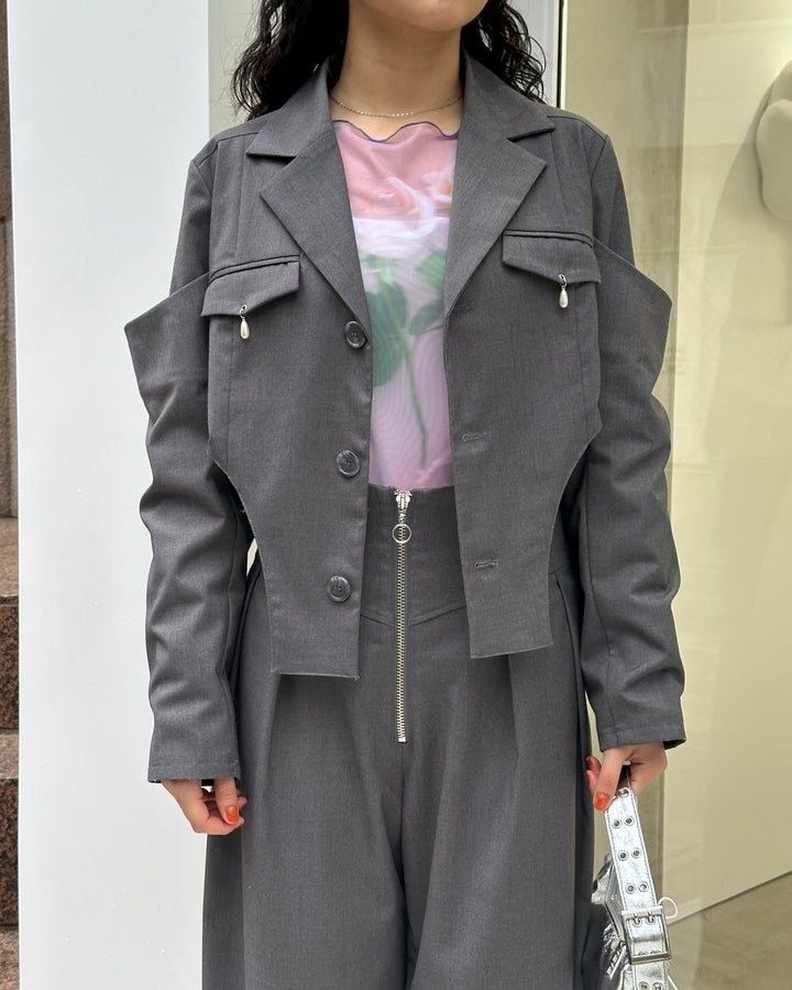 Photo ROSES Pink see-through tops (round neck) – POPPY