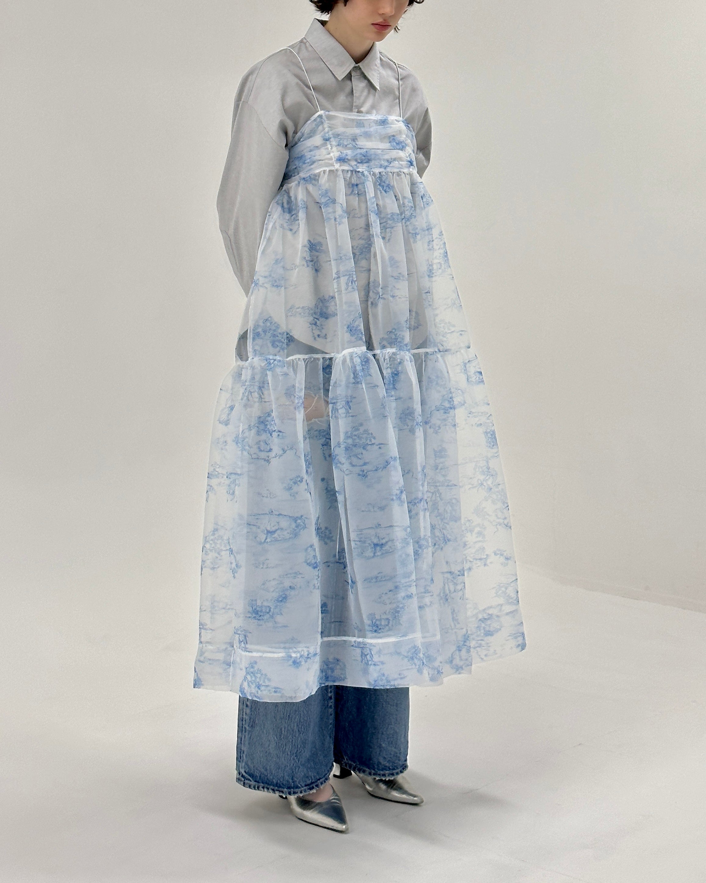 Toile de Jouy organdy cami dress
