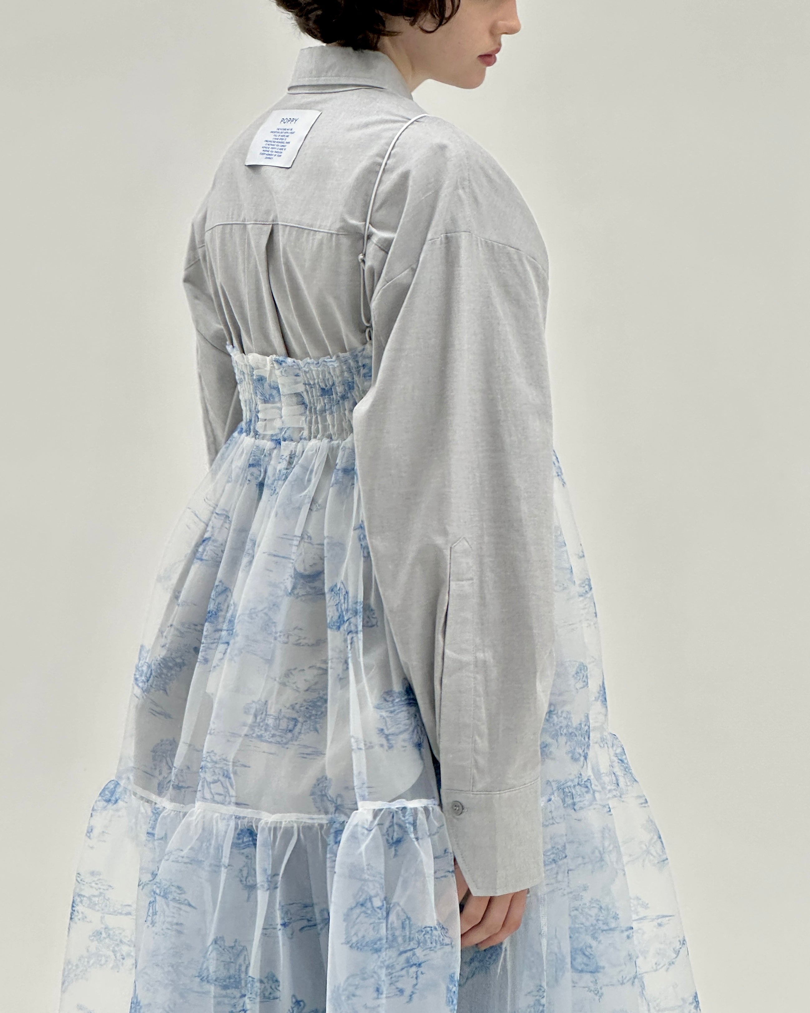 Toile de Jouy organdy cami dress