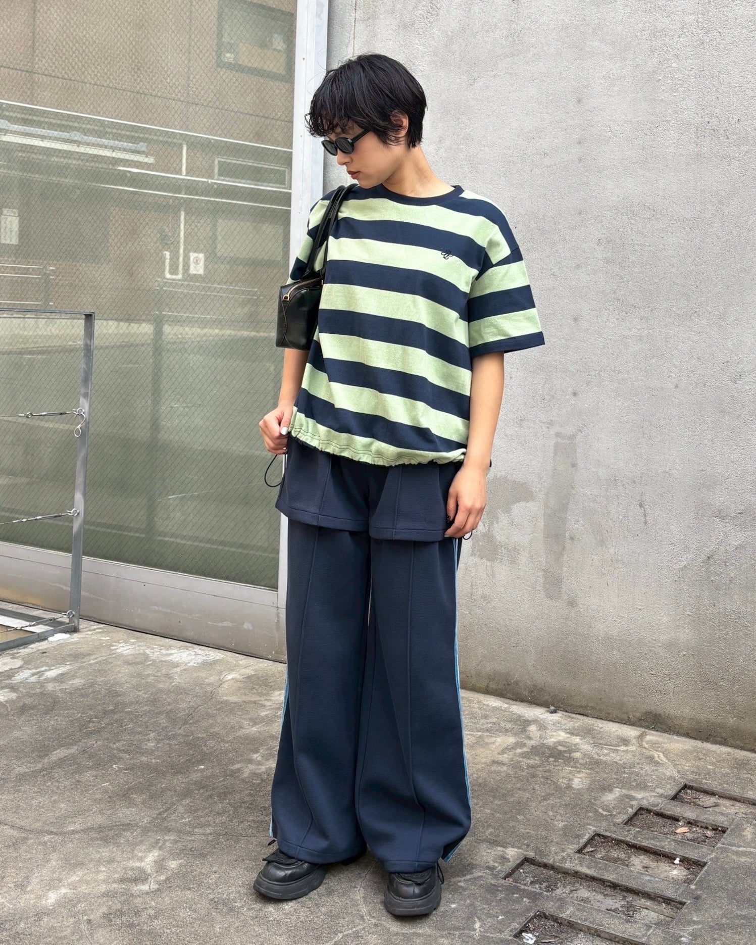 Cocoon border t-shirt (green)