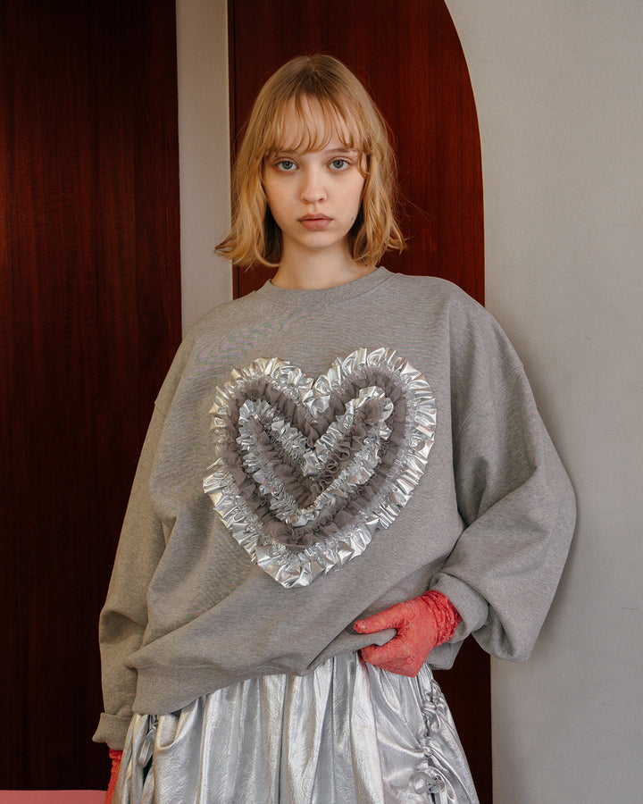 Heart tulle sweatshirt – POPPY