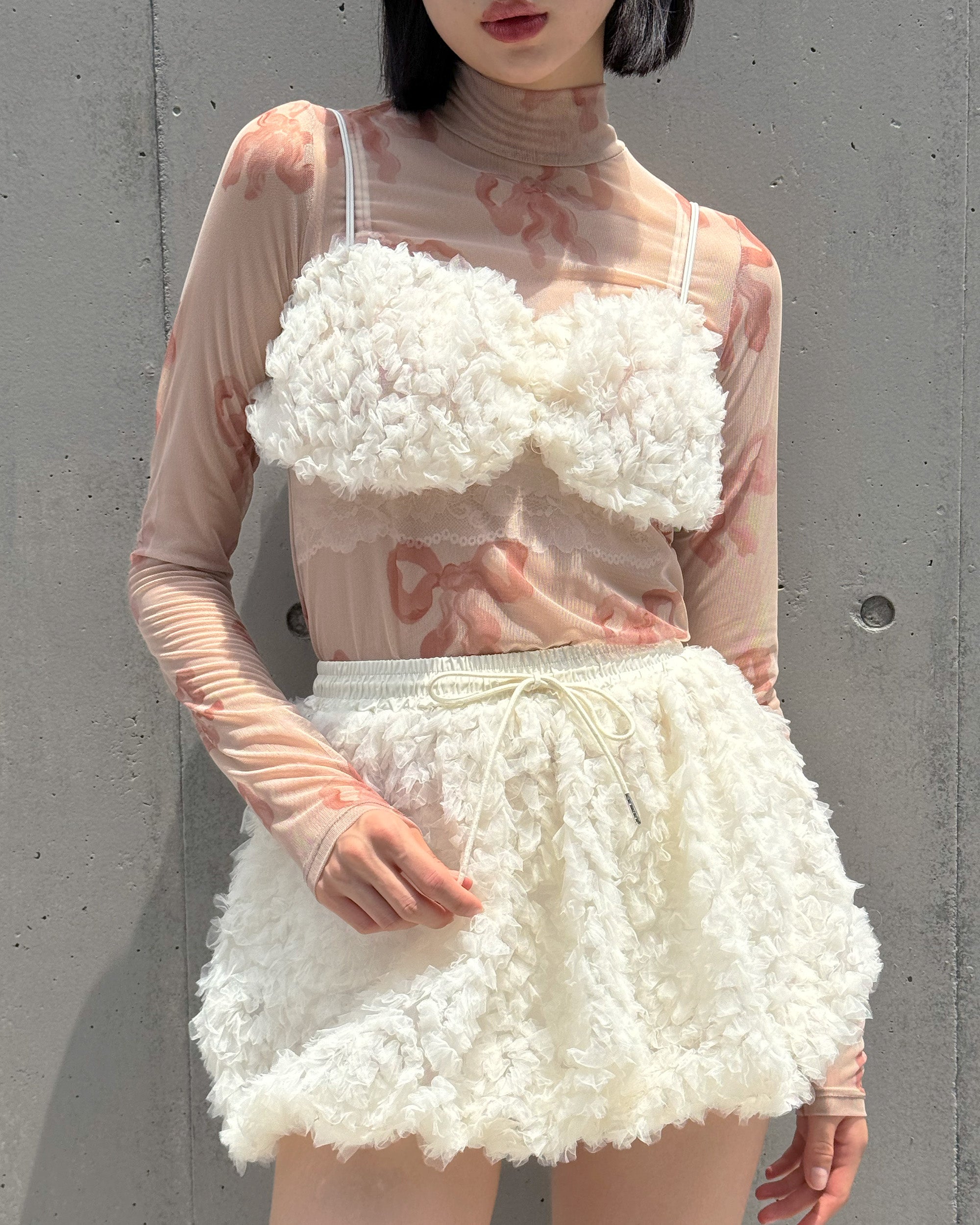 Tulle balloon mini skirt