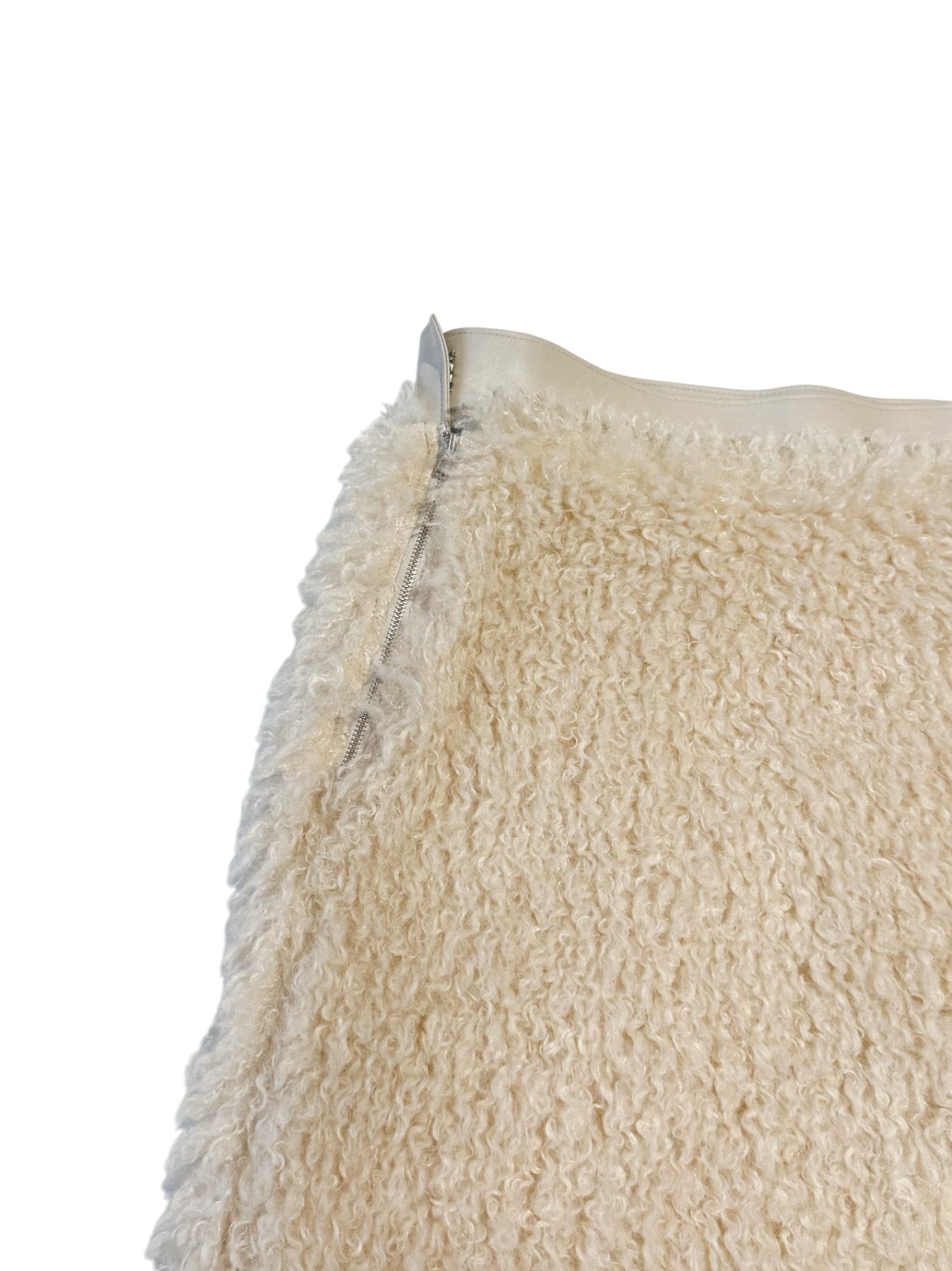 big pocket fur mini skirt