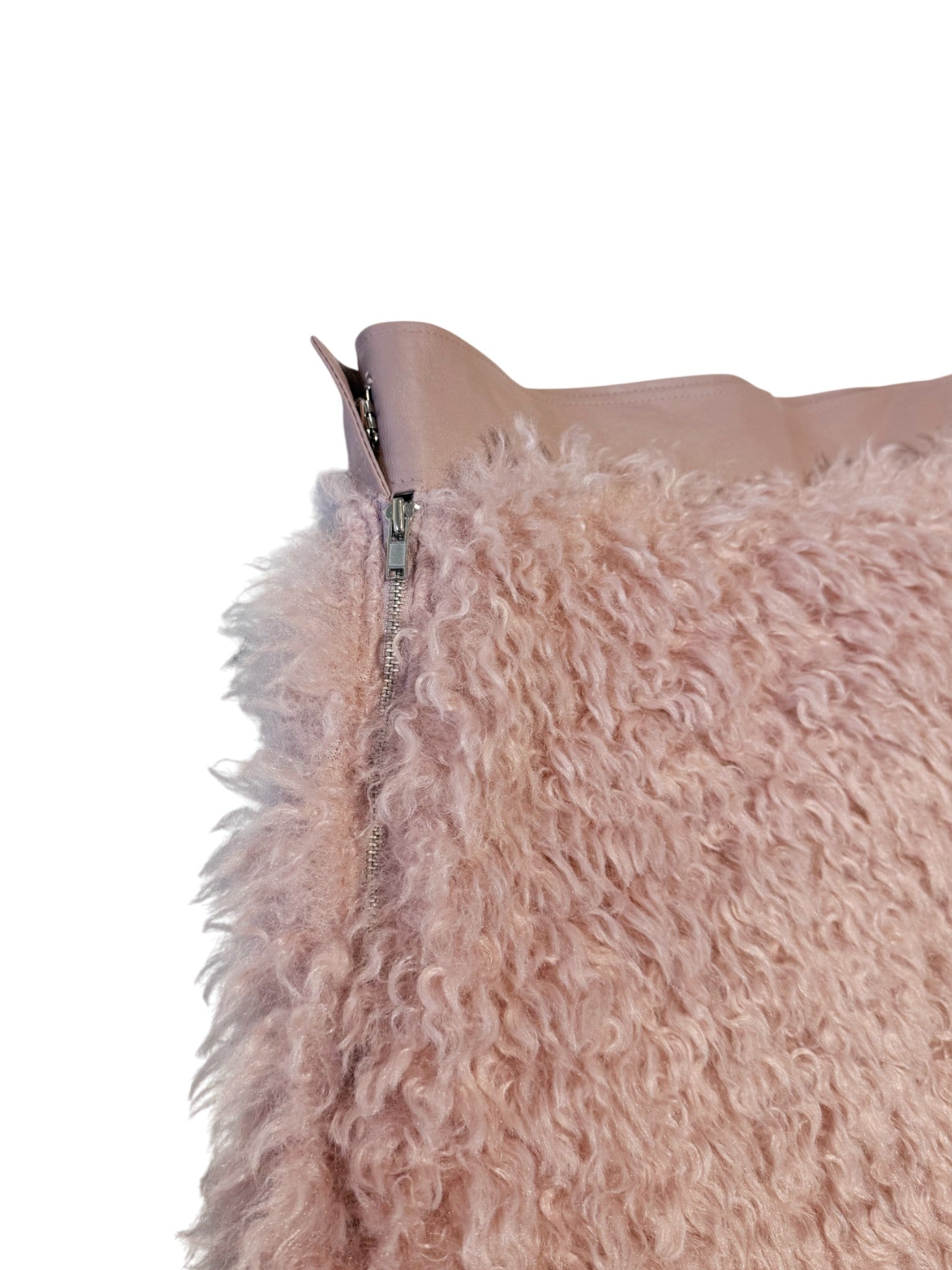 big pocket fur mini skirt