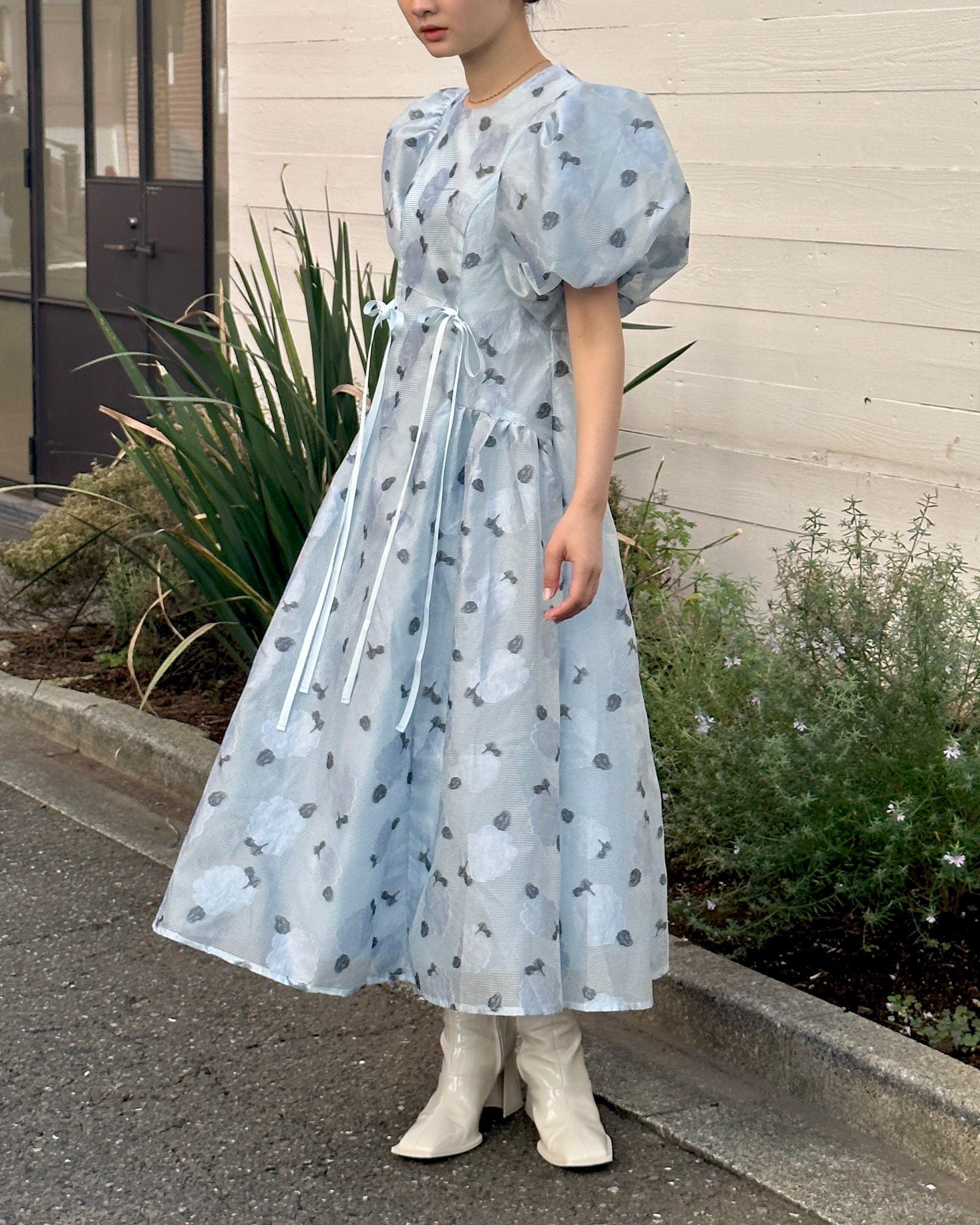<b>POPPY x sister jane</b><br>Cloud Flowers Jacquard Midi Dress