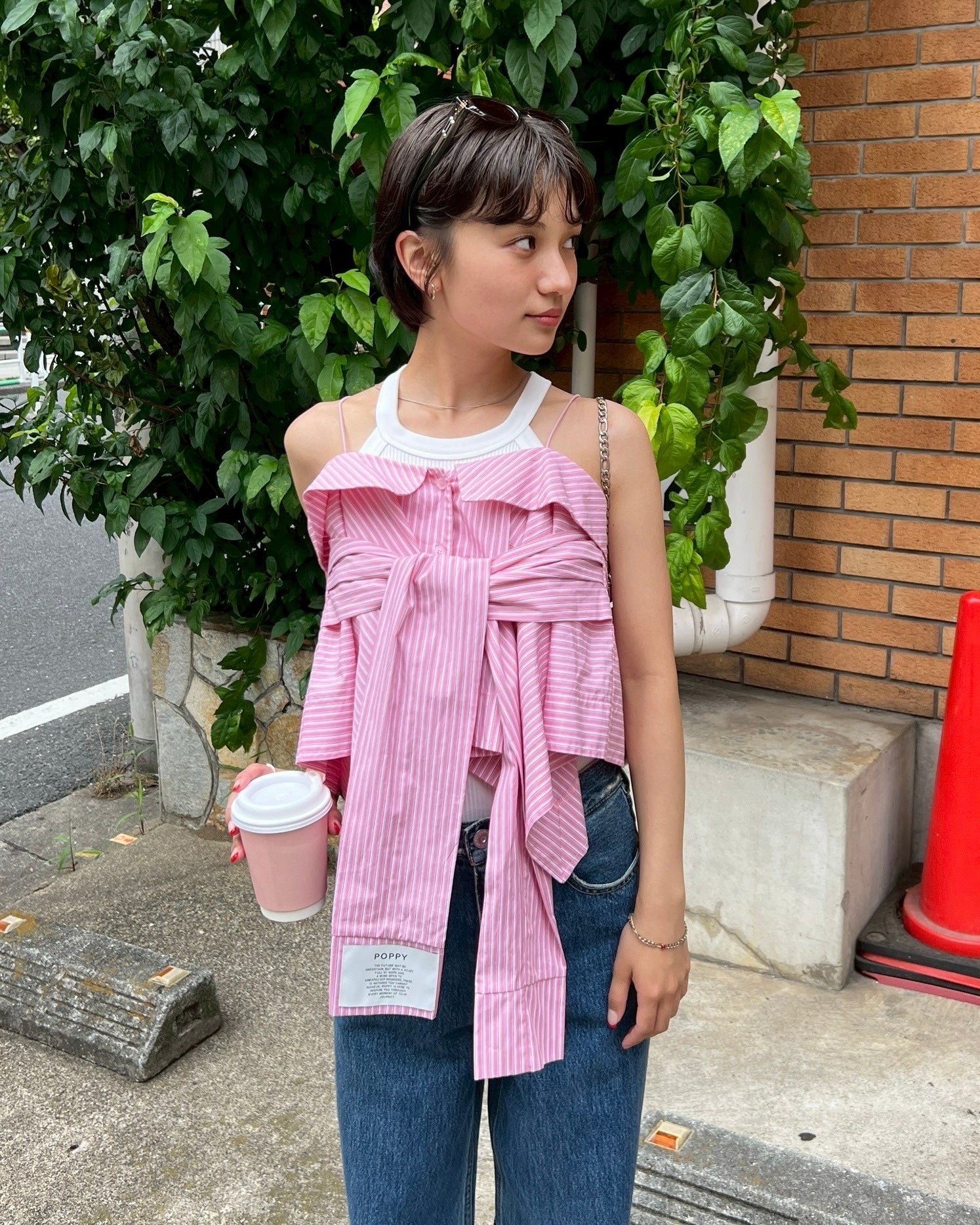 Handkerchief hem 2way bustier/skirt