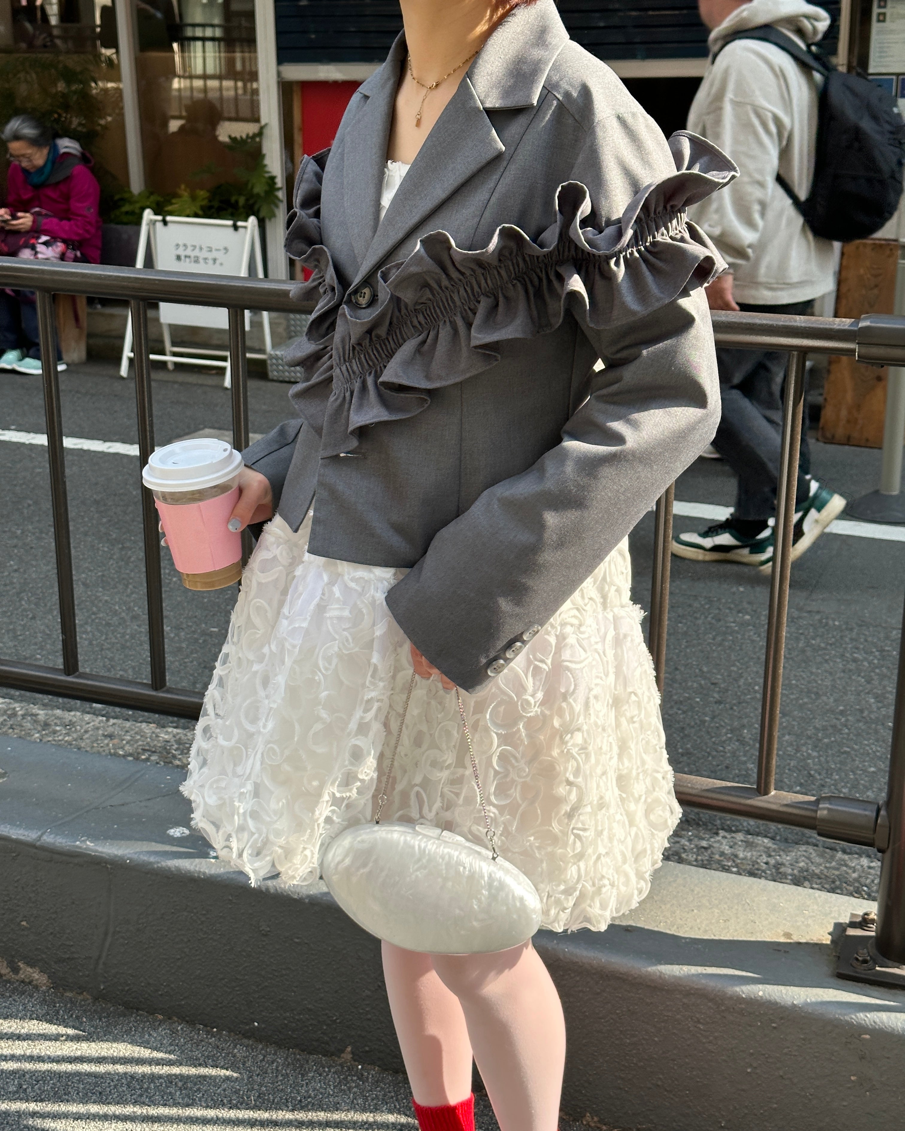 Flower tulle balloon tunic