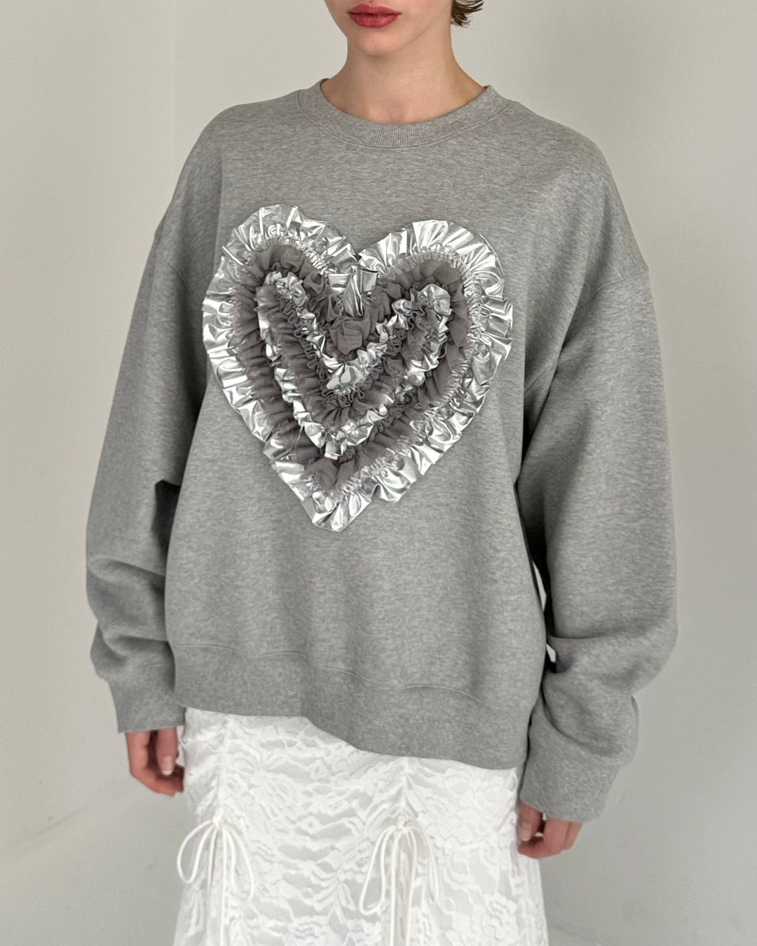 Heart tulle sweatshirt – POPPY