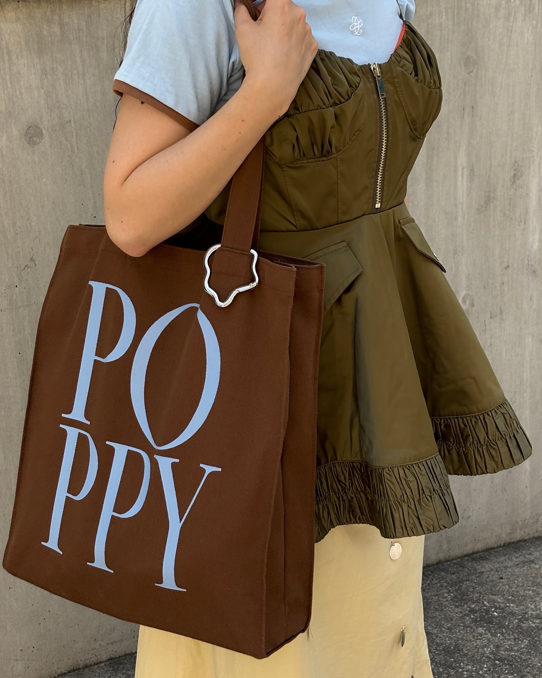 Logo tote bag (brown)