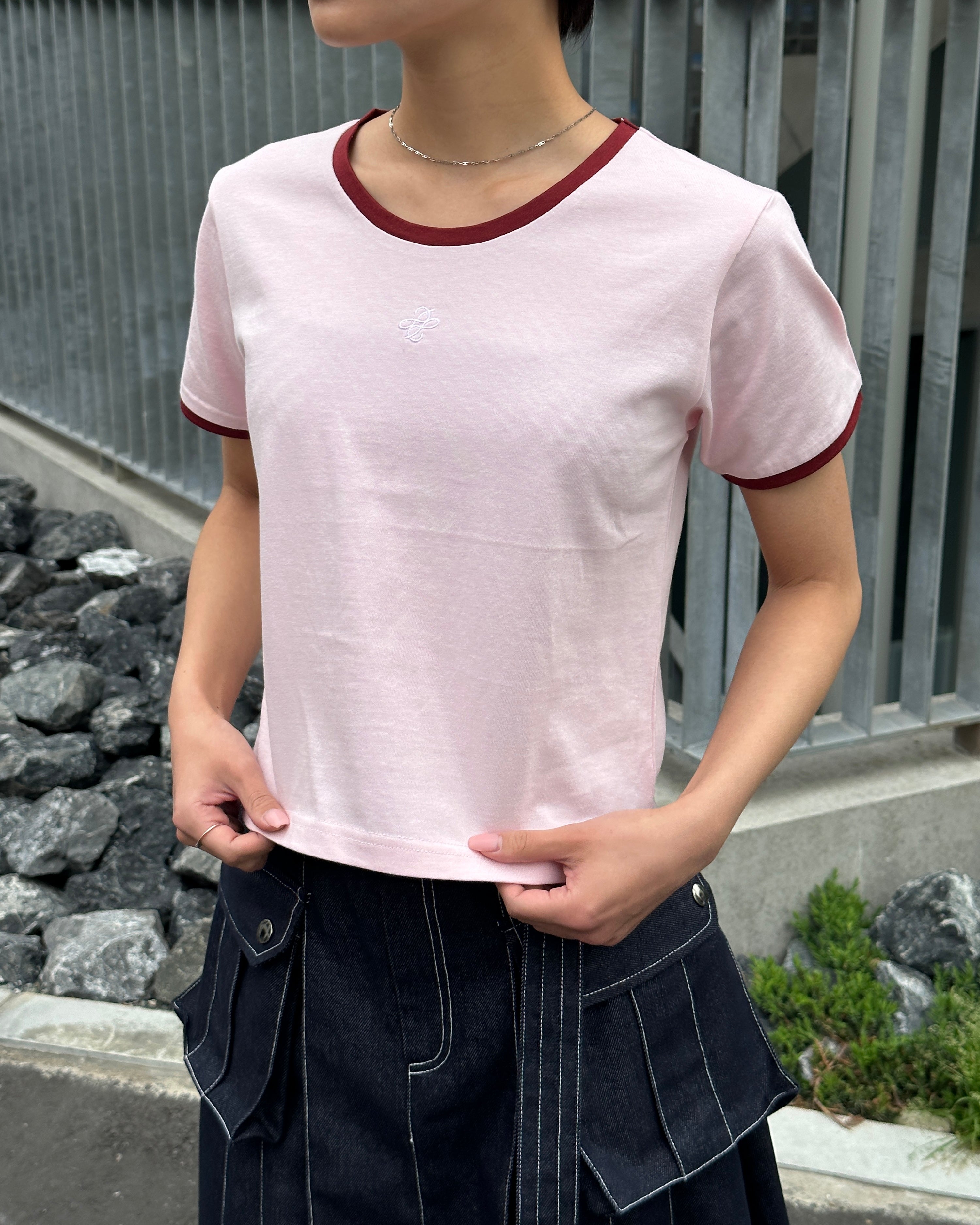 Bicolor ringer t-shirt (pink)