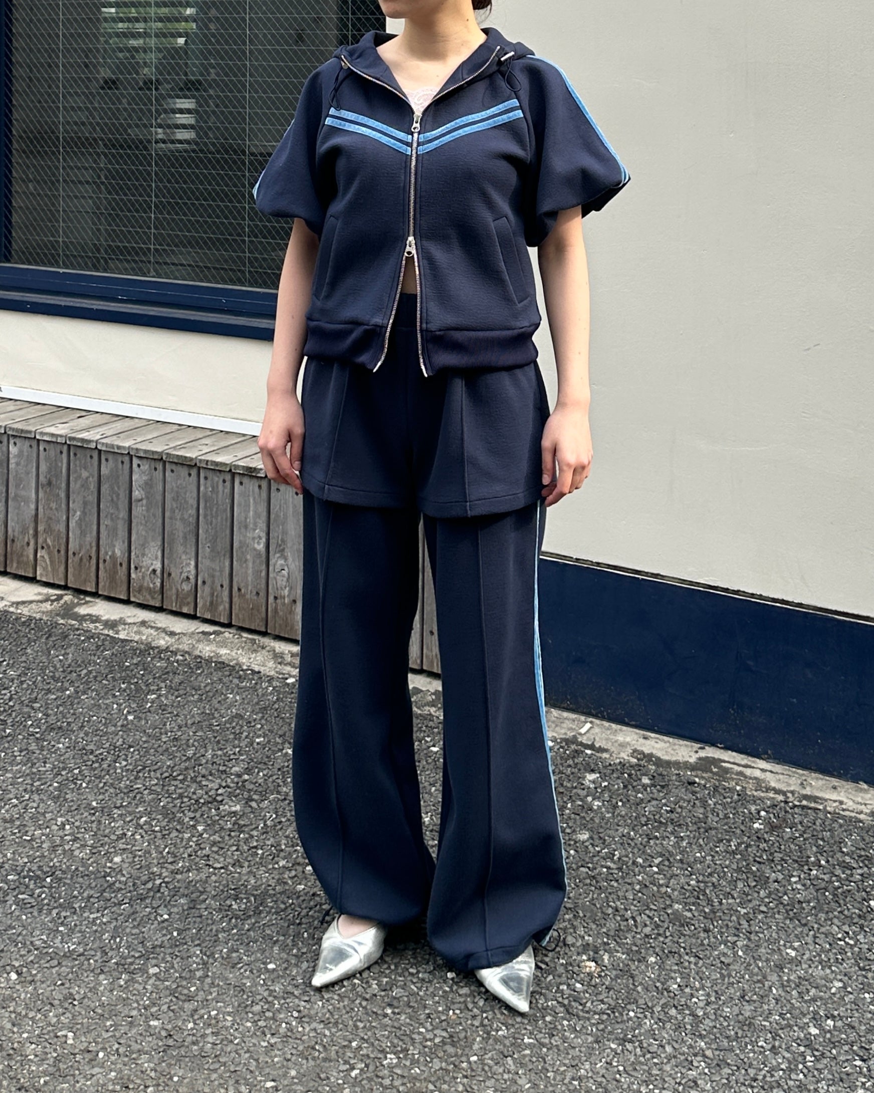 Bonding raglan hoodie (navy)