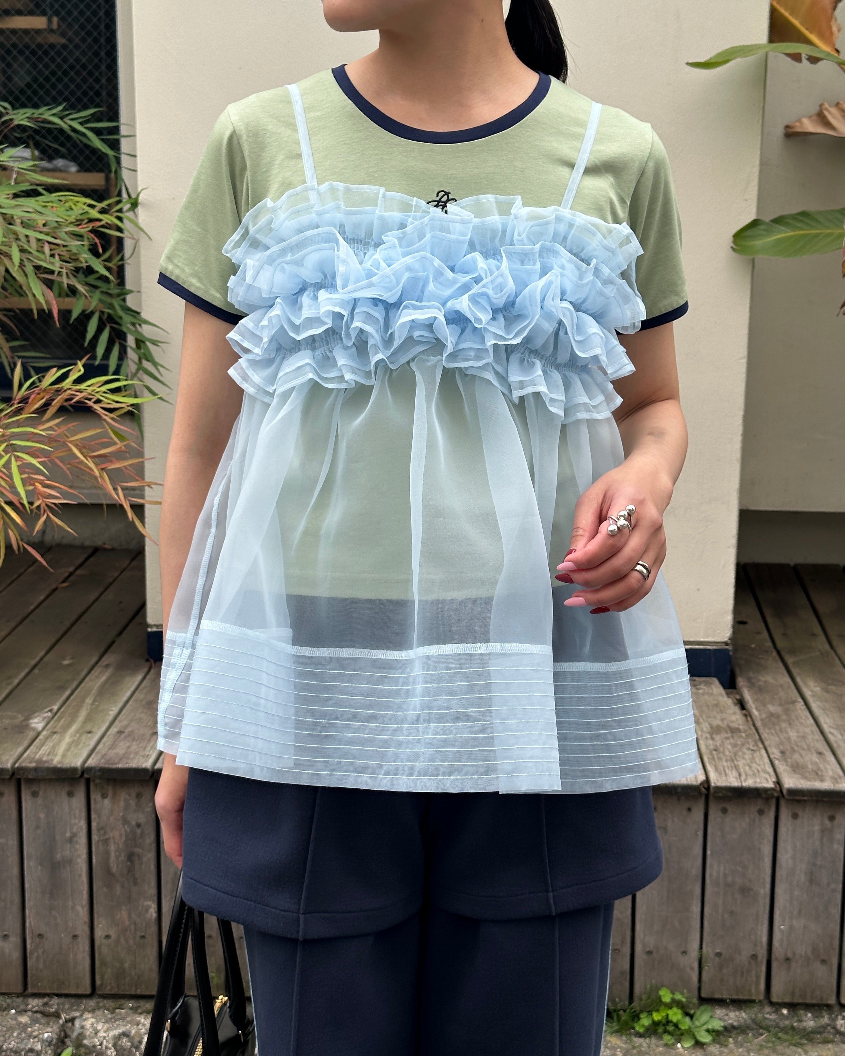 Bicolor ringer t-shirt (green)