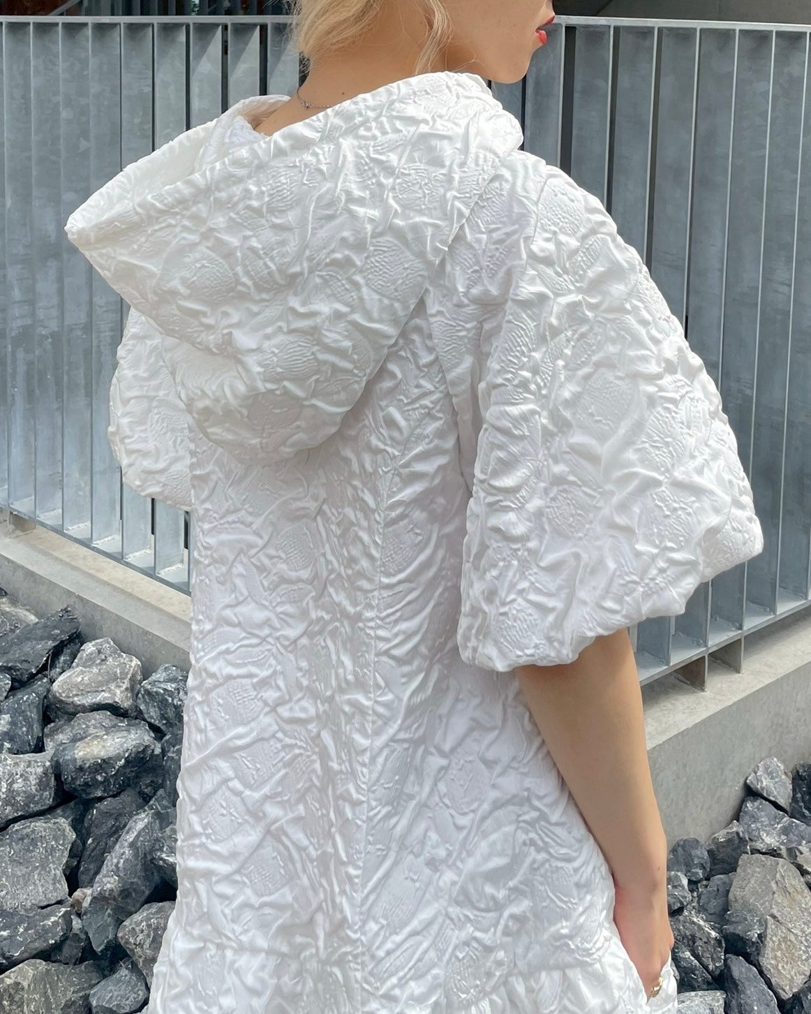 Jacquard hoodie dress