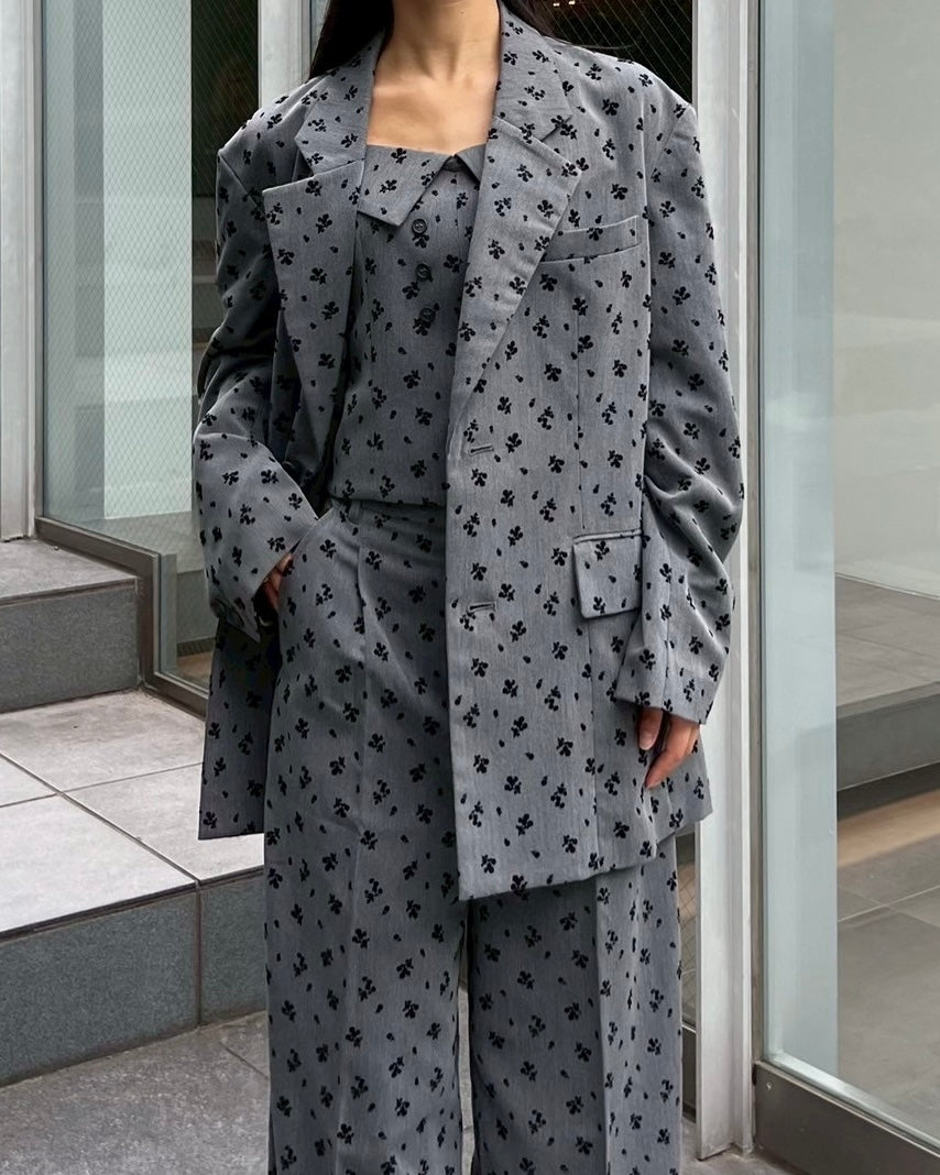 Flower flocky bustier