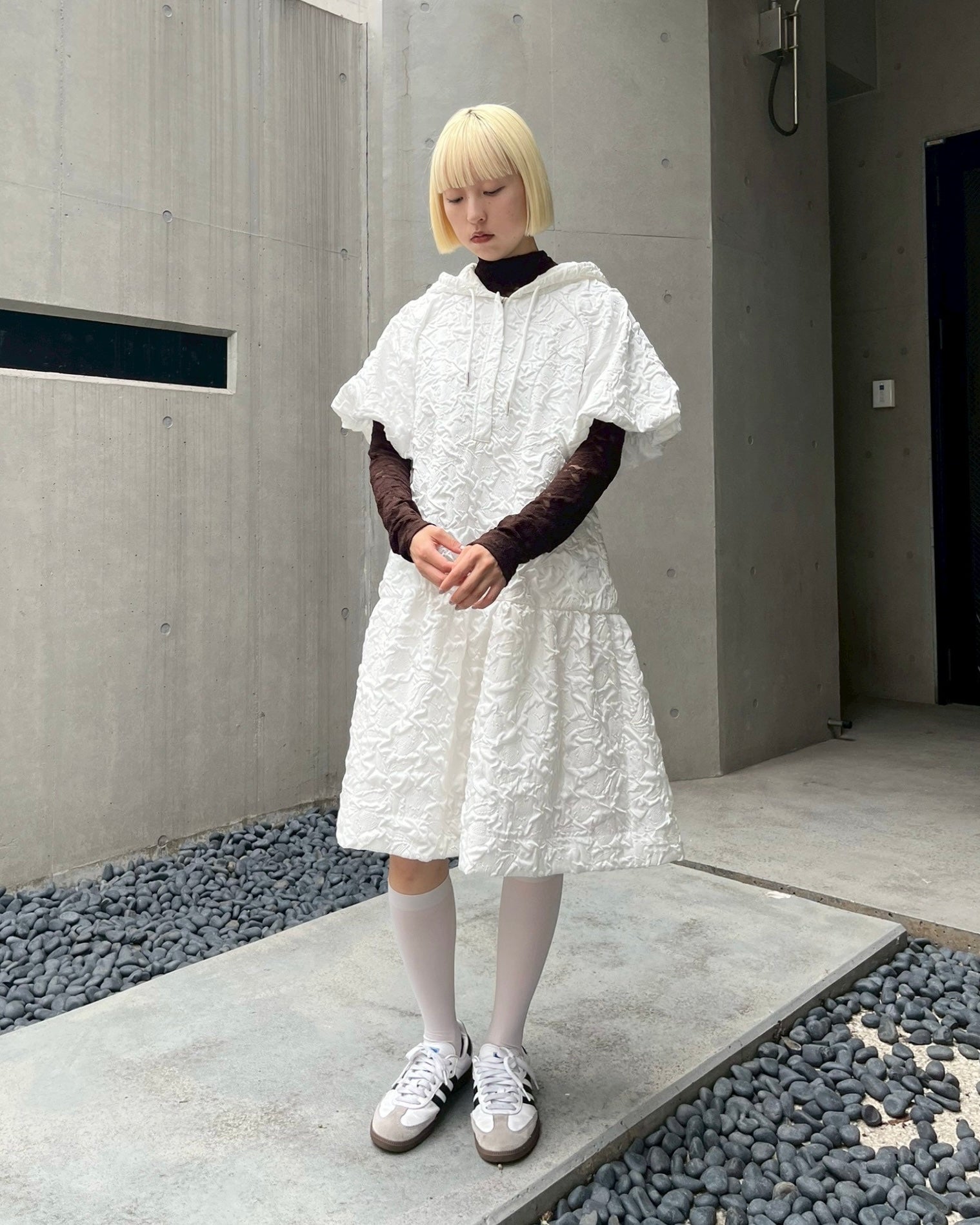 Jacquard hoodie dress