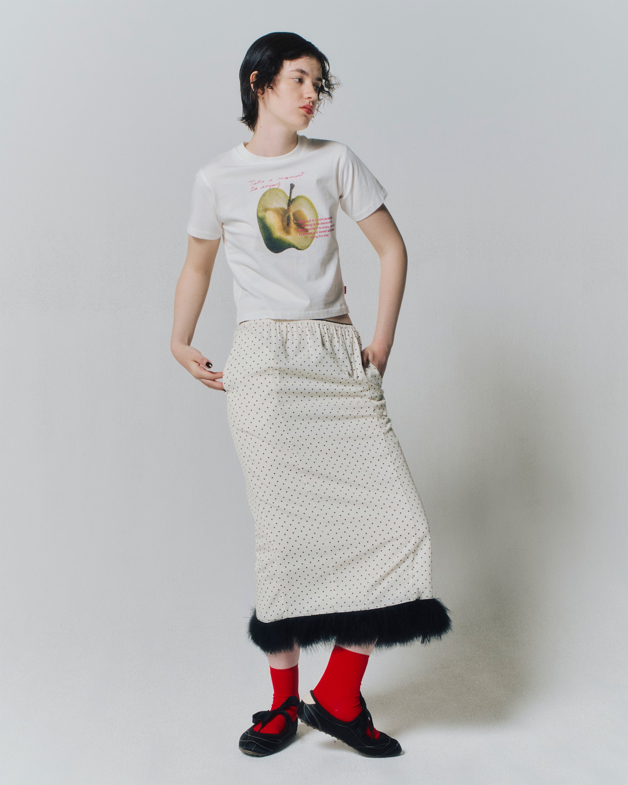 DOT FEATHER SKIRT