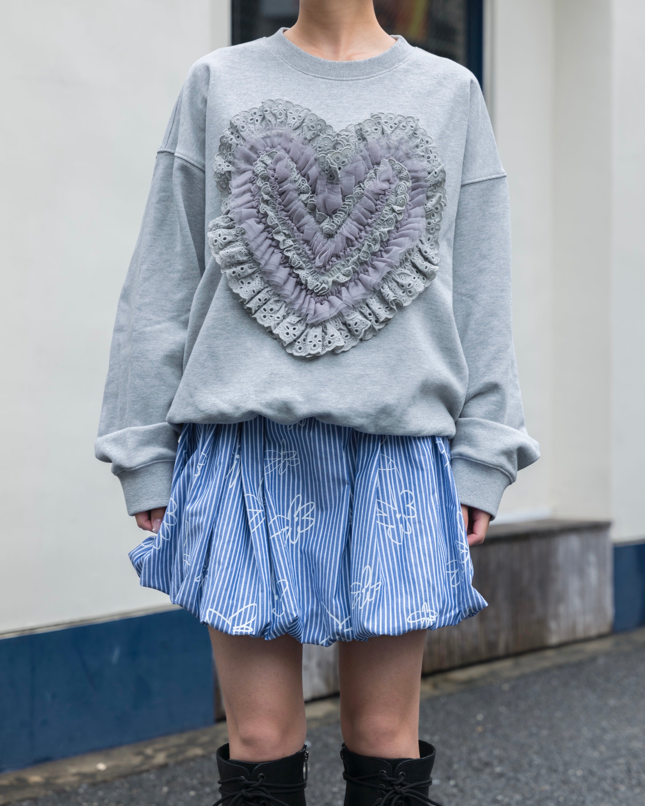 Balloon mini skirt (blue flower)