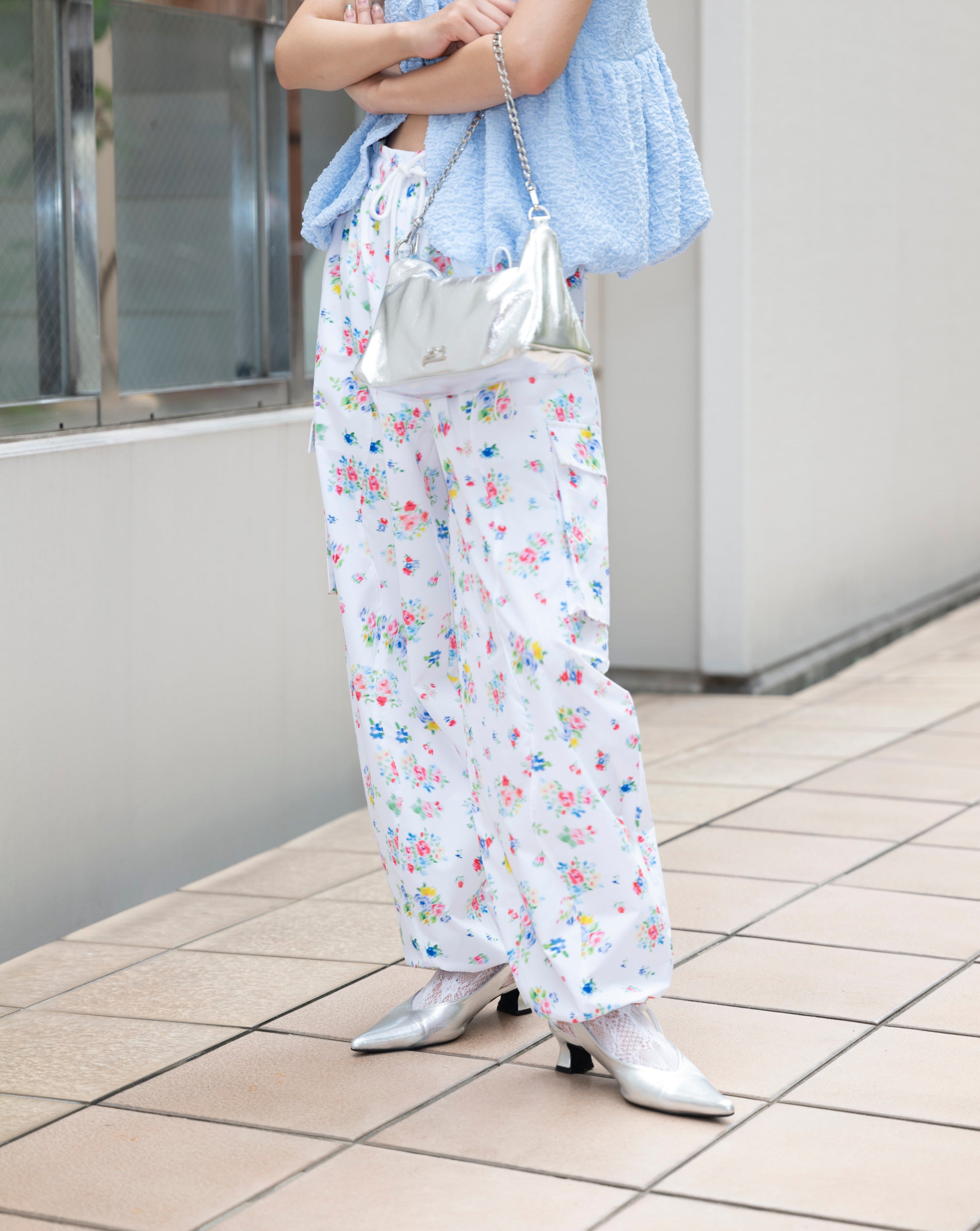 floral wave cargo pants