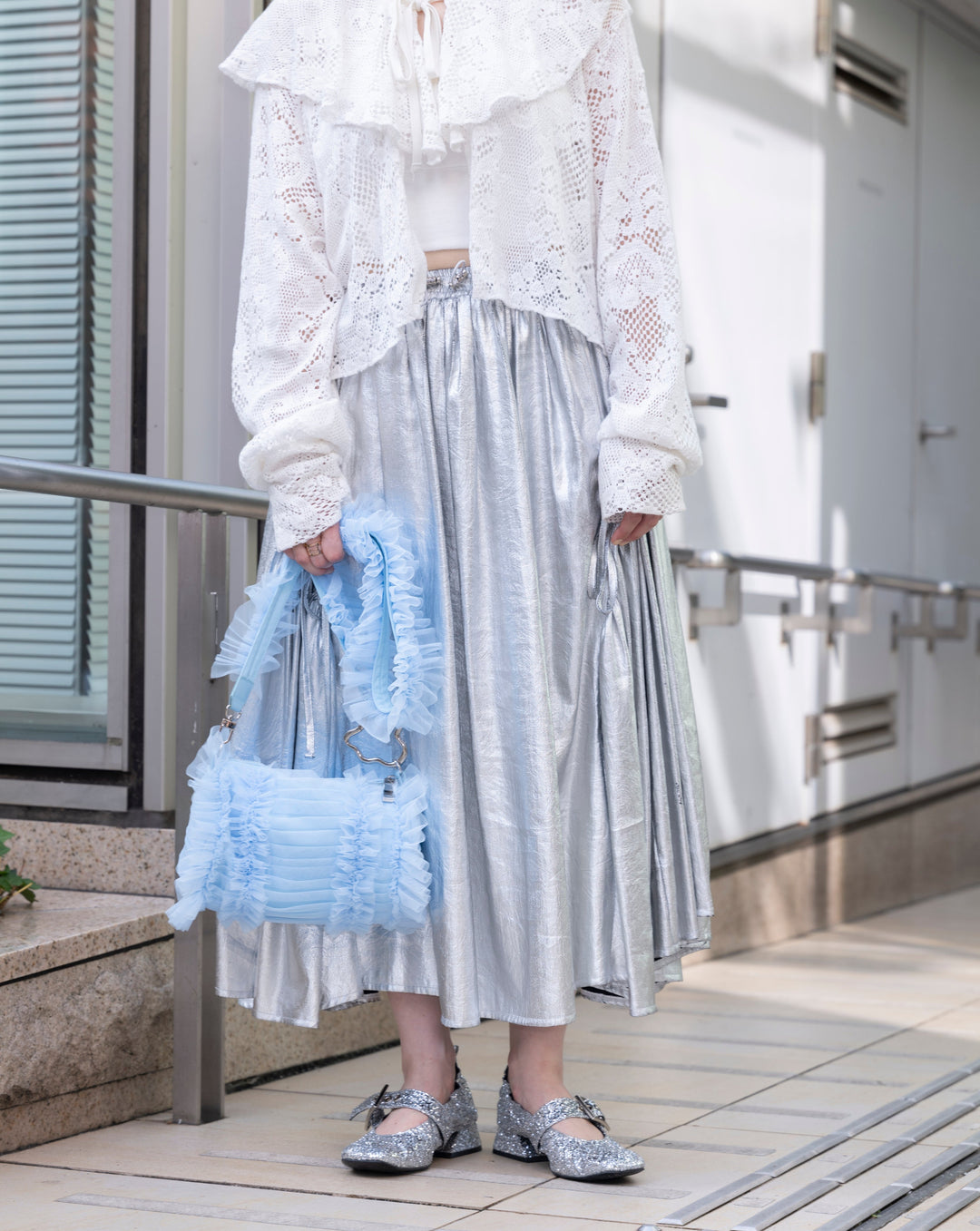 Tulle Frill Bag (blue) – POPPY
