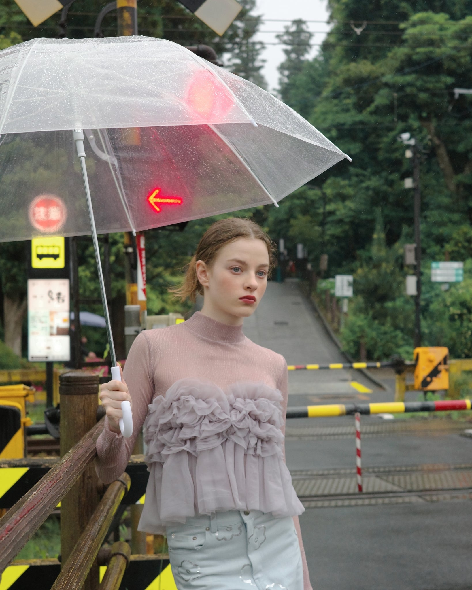 トップス poppy Wave gathered peplum bustier (dot) Wave gathered peplum bustier (dot)